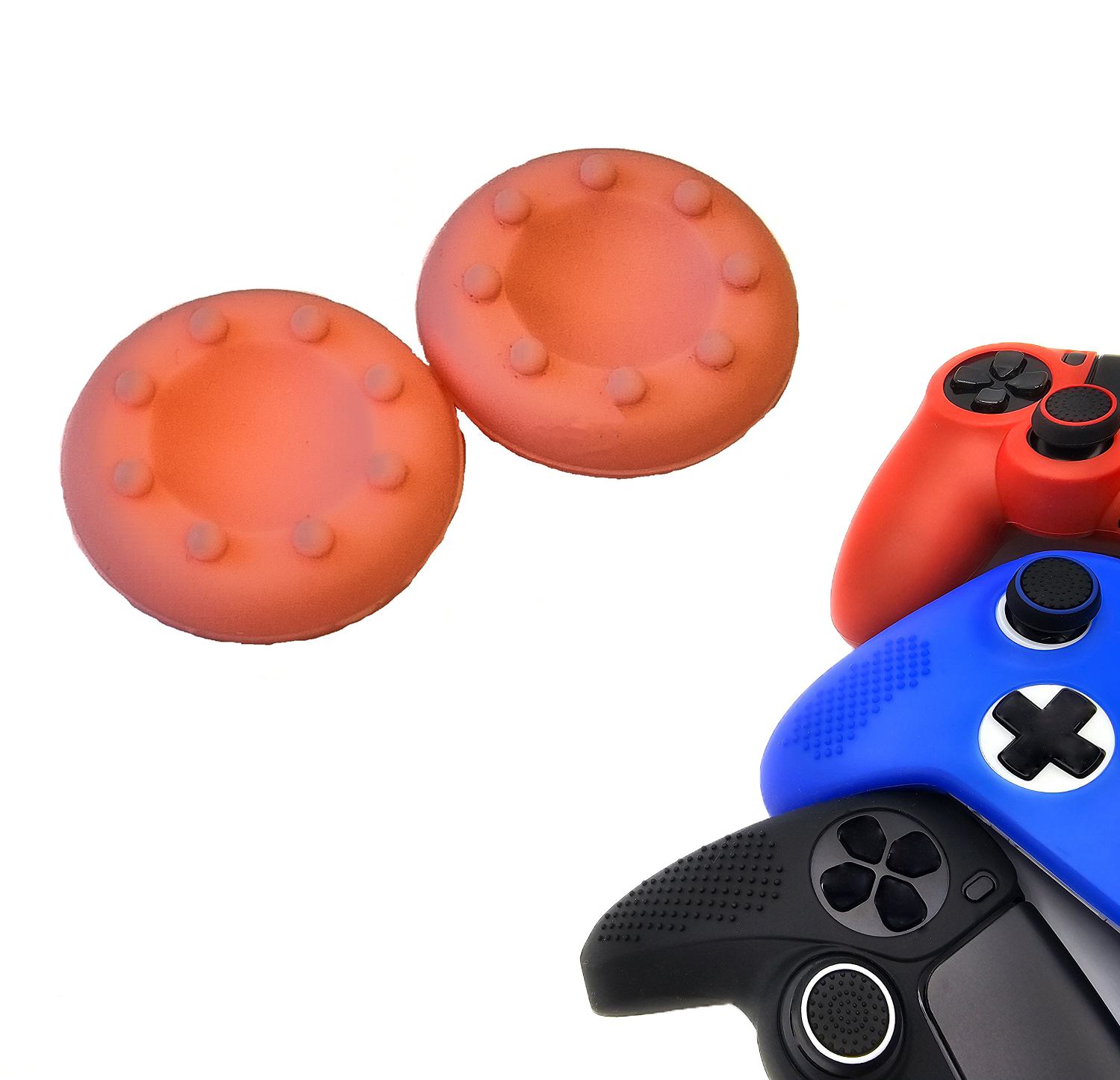 Gaming Thumb Grips | Performance Thumbsticks | Accessoires geschikt voor Playstation (PS4, PS5) & Xbox (360, One, Series X/S) & Nintendo Switch Pro Controller(s) | Thumbgrips | Thumbgrips 8 stippen - Roze