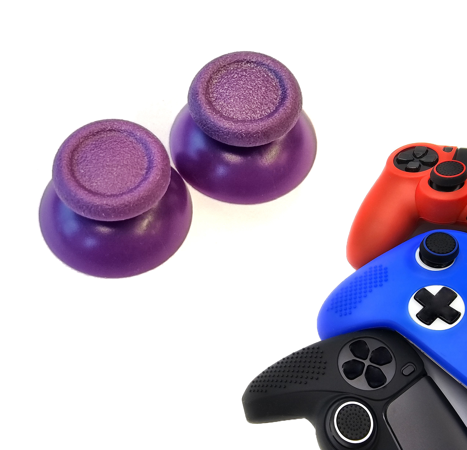 Gaming Thumb Grips | Performance Thumbsticks | Accessoires geschikt voor Playstation (PS4, PS5) & Xbox (360, One, Series X/S) & Nintendo Switch Pro Controller(s) | Thumbgrips | Joy Sticks - Paars