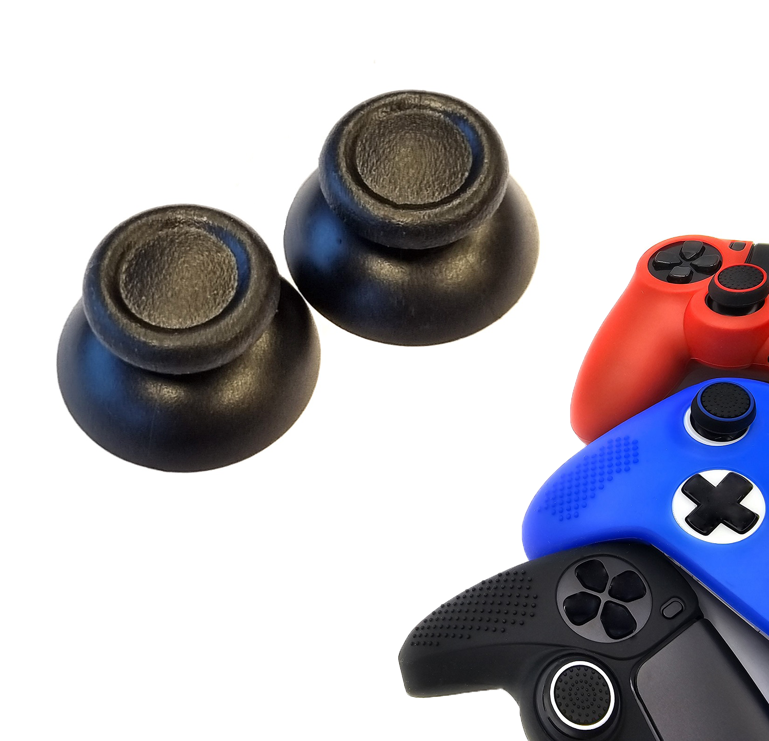 Gaming Thumb Grips | Performance Thumbsticks | Accessoires geschikt voor Playstation (PS4, PS5) & Xbox (360, One, Series X/S) & Nintendo Switch Pro Controller(s) | Thumbgrips | Joy Sticks - Zwart