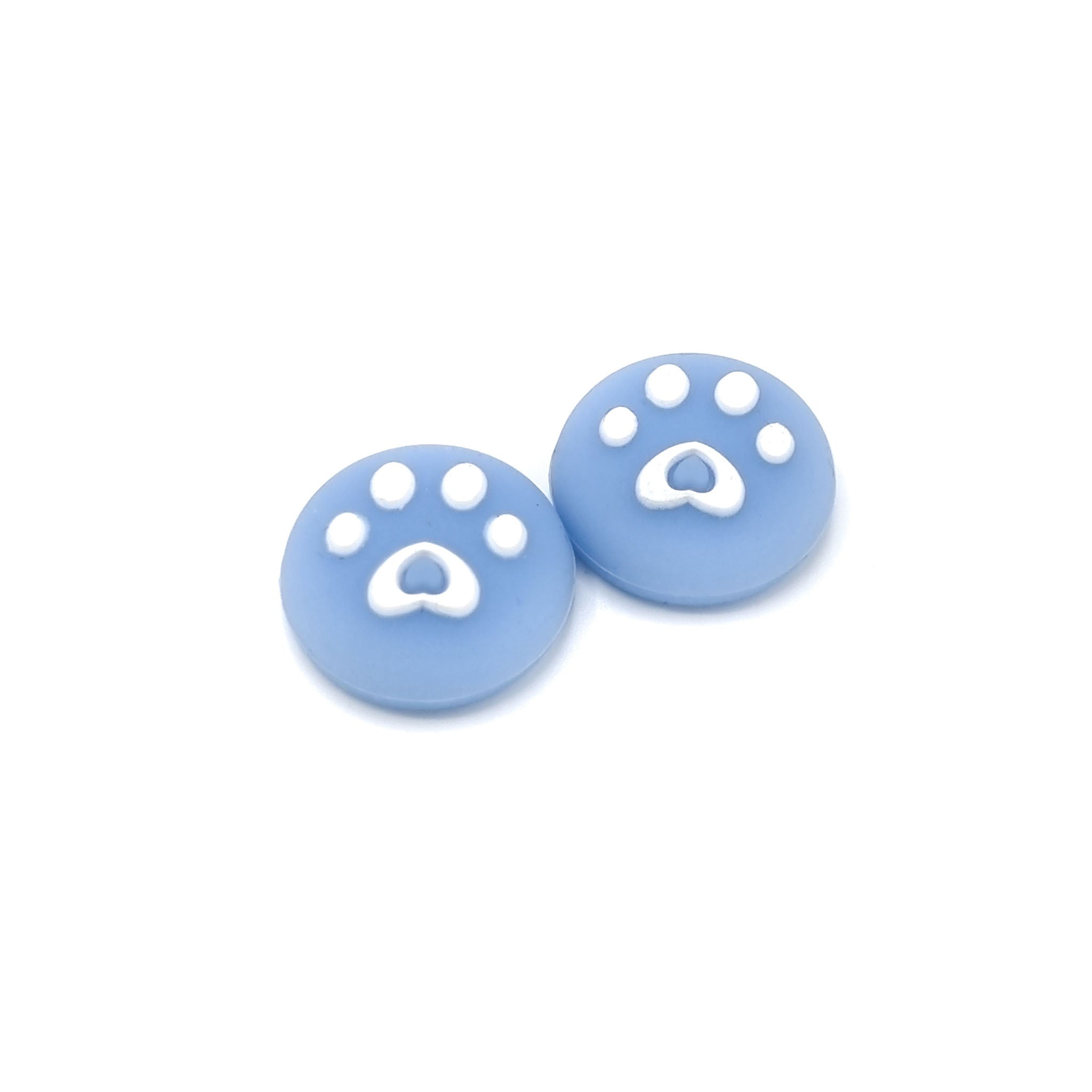 Gaming Thumb Grips | Performance Anti-slip Thumbsticks | Joystick Cap Thumb Grips | Paws - Blue with White | Accessories suitable for Nintendo Switch Joy-Con Controllers