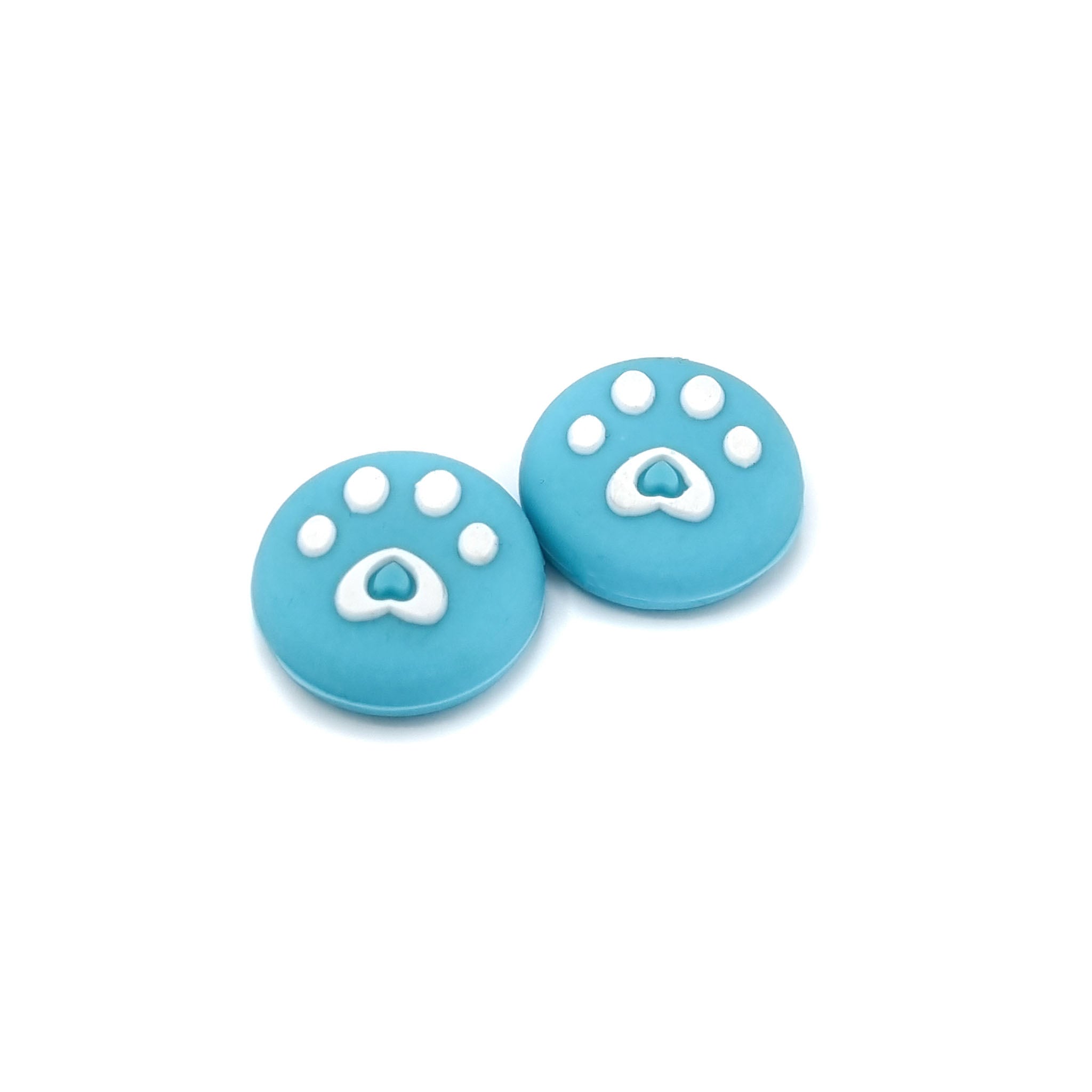 Gaming Thumb Grips | Performance Anti-slip Thumbsticks | Joystick Cap Thumb Grips | Paws - Light Blue with White | Accessories suitable for Nintendo Switch Joy-Con Controllers