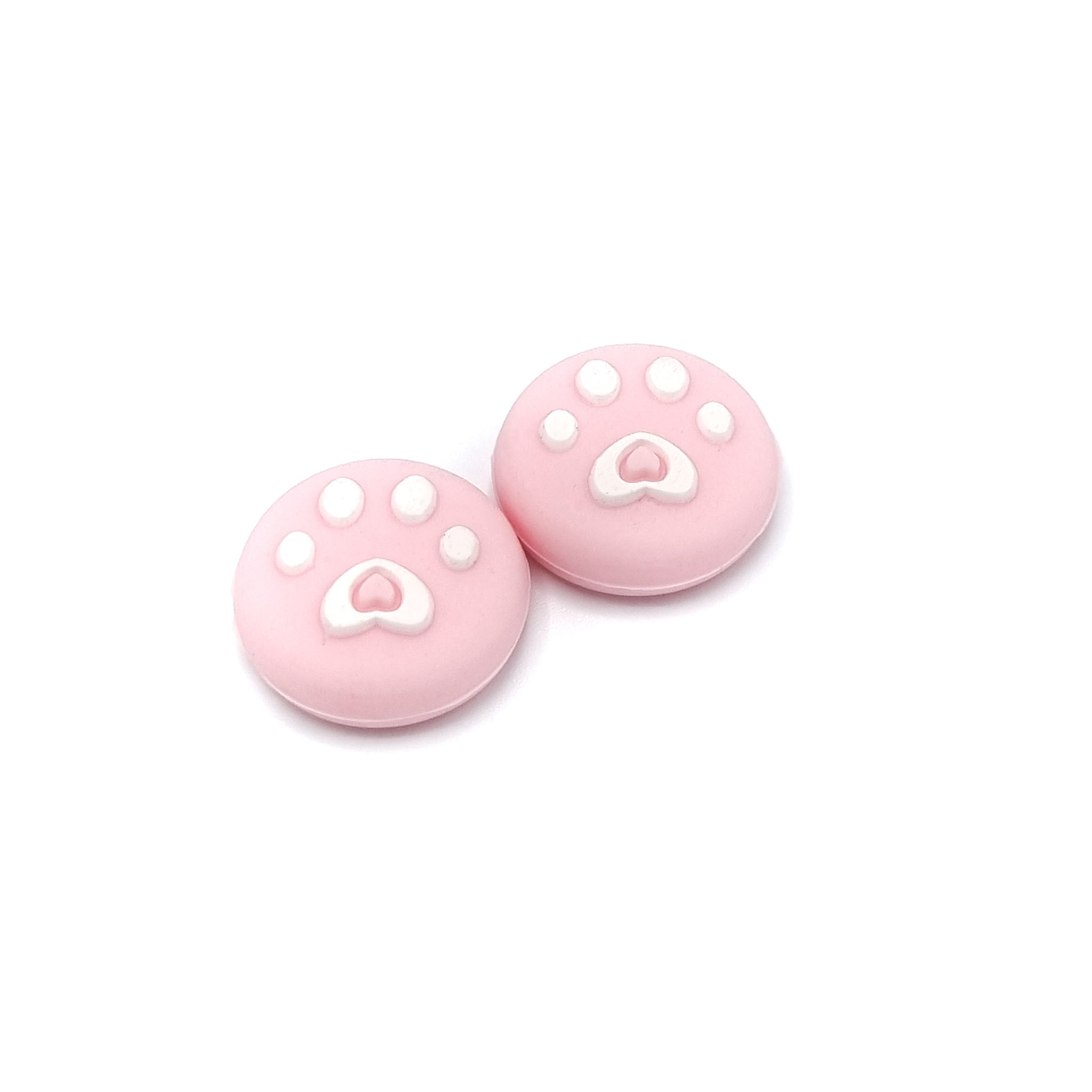 Gaming Thumb Grips | Performance Anti-slip Thumbsticks | Joystick Cap Thumb Grips | Paws - Light Pink with White | Accessories suitable for Nintendo Switch Joy-Con Controllers