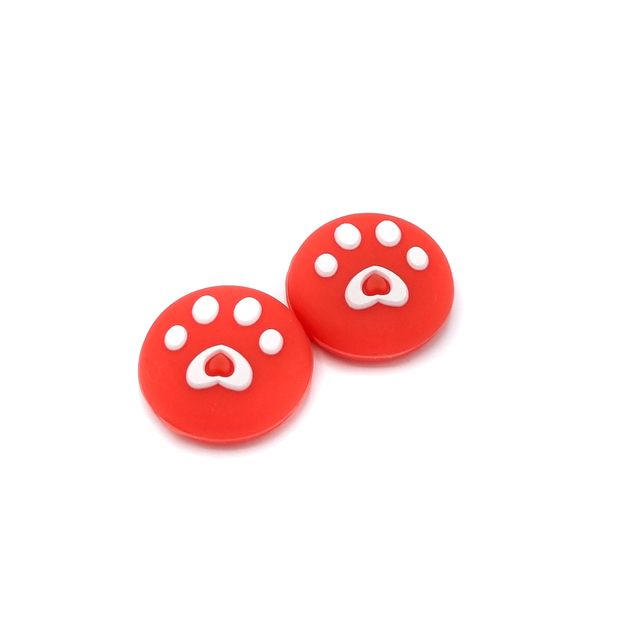 Gaming Thumb Grips | Performance Thumbsticks | Accessoires geschikt voor Nintendo Switch Joy-Con Controller(s) | Thumbgrips | Pootjes - Rood met Wit