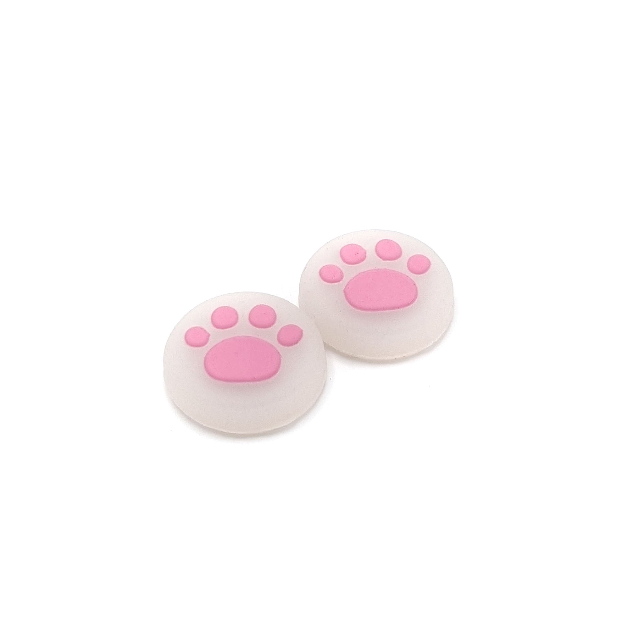 Gaming Thumb Grips | Performance Anti-slip Thumbsticks | Joystick Cap Thumb Grips | Paws - Transparent/Pink | Accessories suitable for Nintendo Switch Joy-Con Controllers