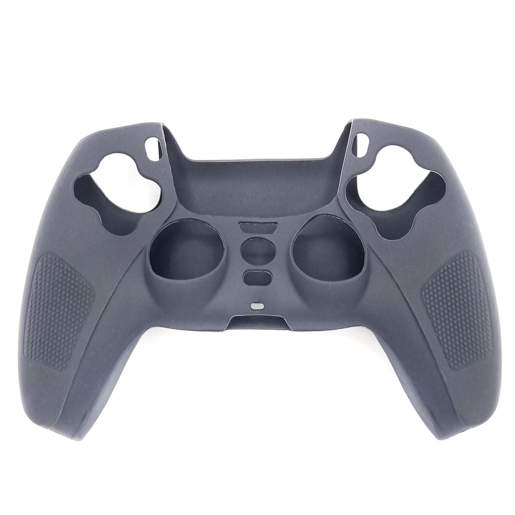 Silikon-Game-Controller-Hüllen | Performance Anti-Rutsch-Hautschutzhülle | Softcover-Griffhülle | Schwarz mit Griff | Zubehör passend für Playstation 5 - PS5