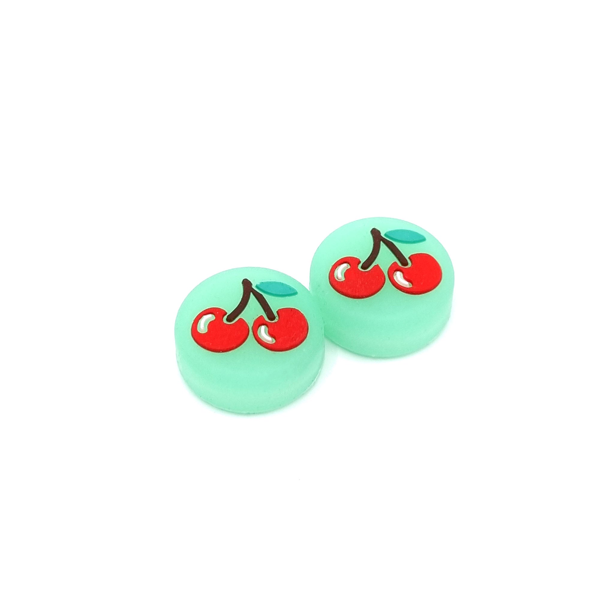 Gaming Thumb Grips | Performance Anti-slip Thumbsticks | Joystick Cap Thumb Grips | Fruit - Cherry green | Accessories suitable for Nintendo Switch Joy-Con Controllers