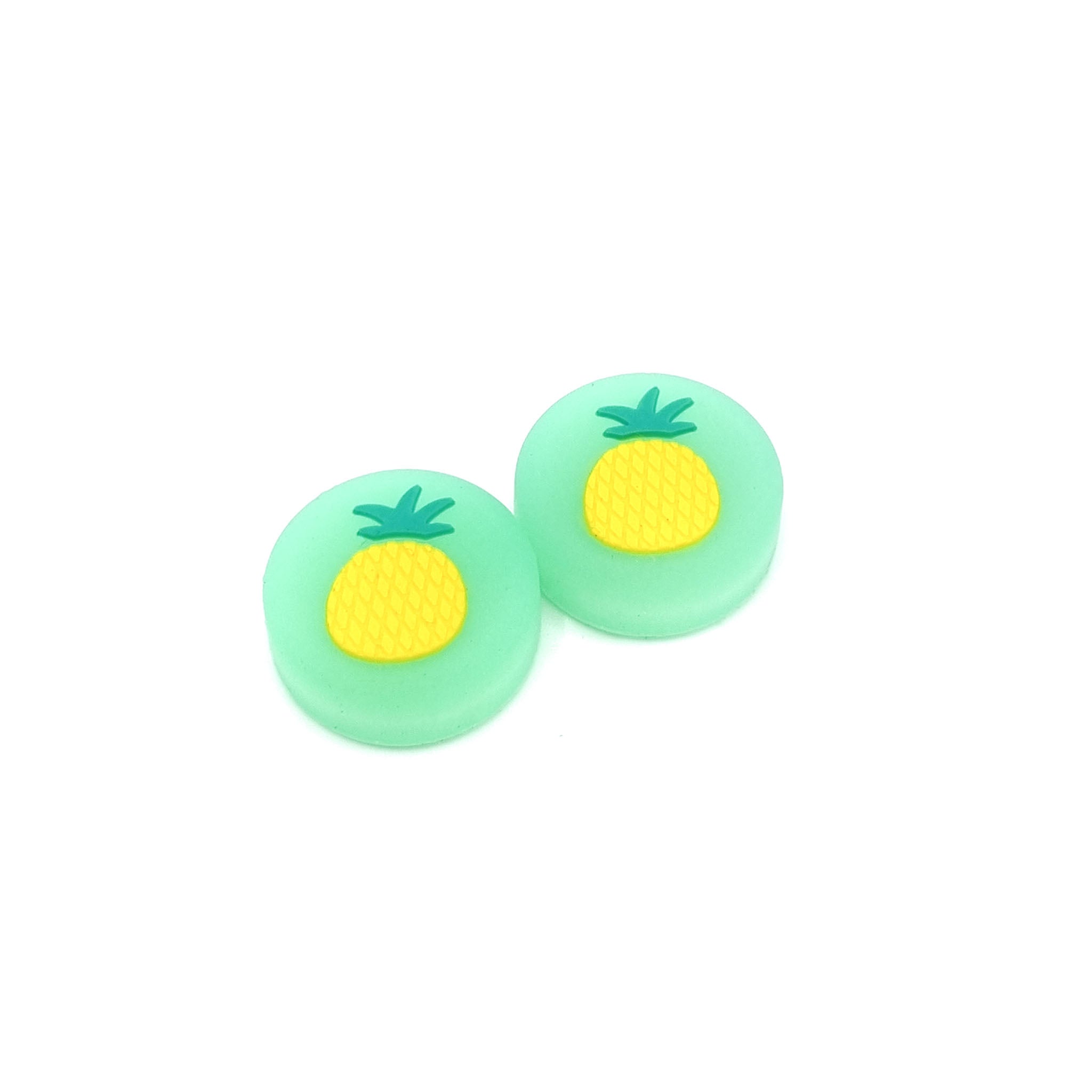 Gaming Thumb Grips | Performance Anti-slip Thumbsticks | Joystick Cap Thumb Grips | Fruit - Pineapple green | Accessories suitable for Nintendo Switch Joy-Con Controllers