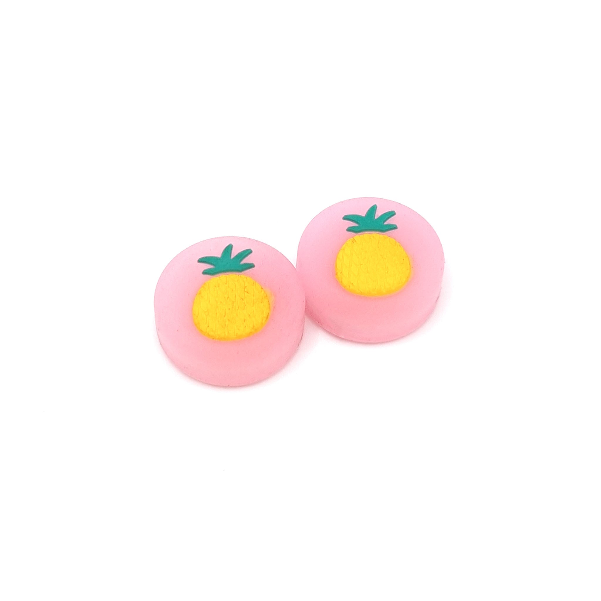 Gaming Thumb Grips | Performance Thumbsticks | Accessoires geschikt voor Nintendo Switch Joy-Con Controller(s) | Thumbgrips | Fruit - Ananas roze