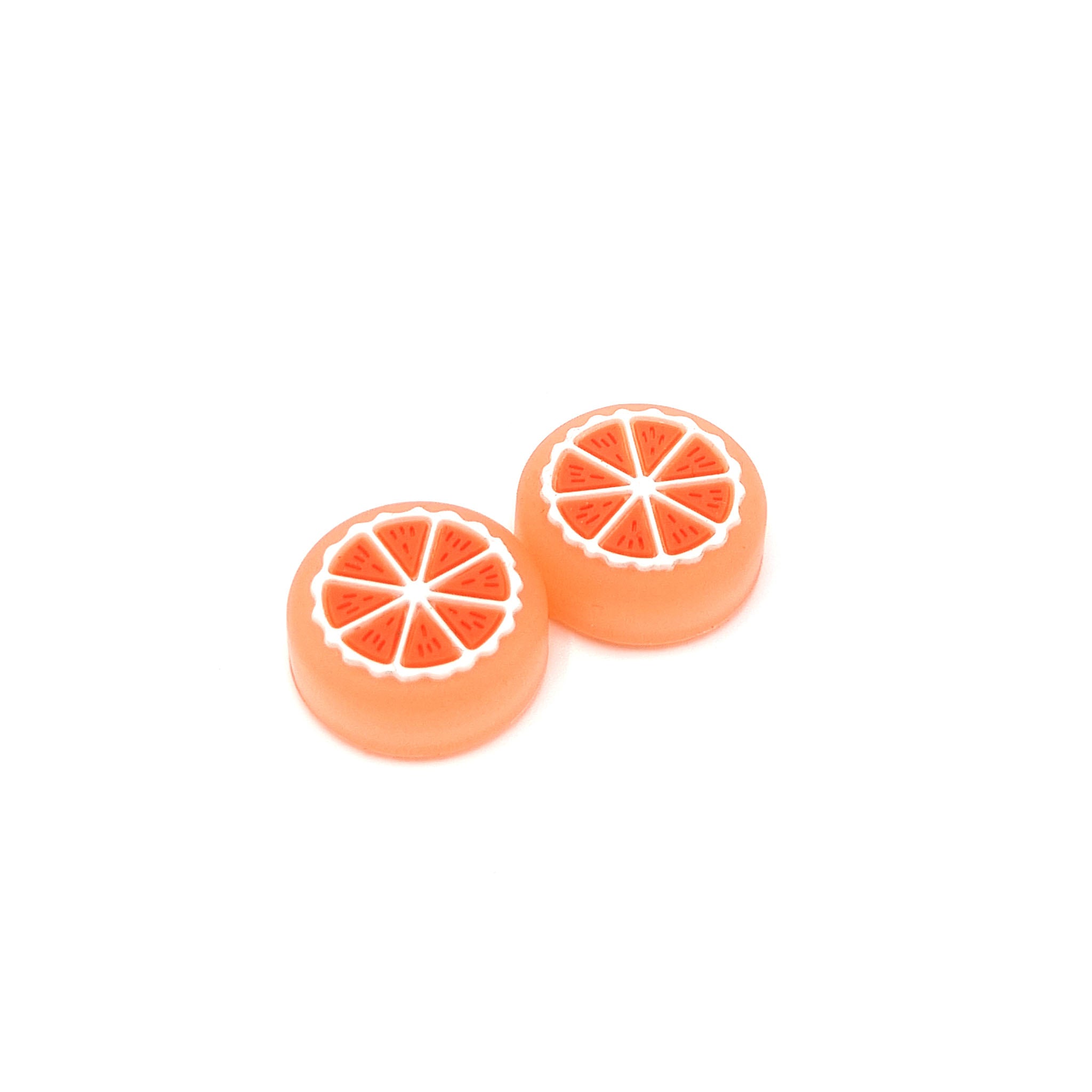 Gaming Thumb Grips | Performance Anti-slip Thumbsticks | Joystick Cap Thumb Grips | Fruit - Orange | Accessories suitable for Nintendo Switch Joy-Con Controllers