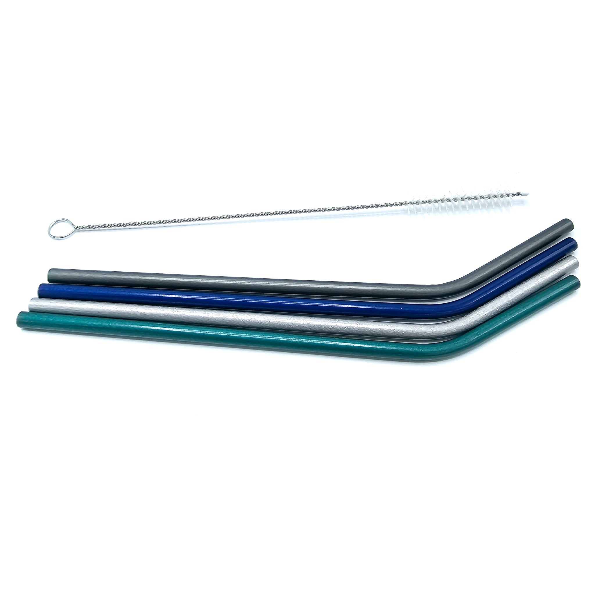 Metal/Stainless Steel Straws | Multicolor | Metal Straws | Cocktails | Drinks | Environmentally friendly &amp; Sustainable | Set of 4 straws + cleaning brush