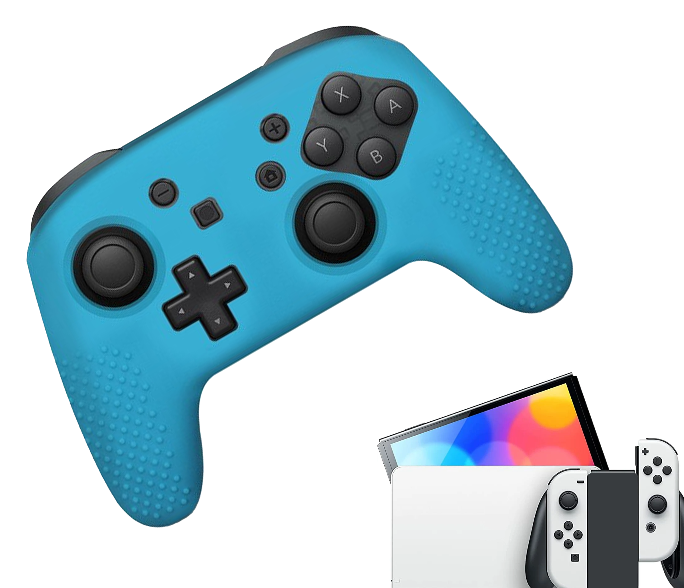 Gaming Controller Hoesjes | Performance Case | Softcover Grip Skins | Accessoires geschikt voor Nintendo Switch Pro Controller(s) | Blauw