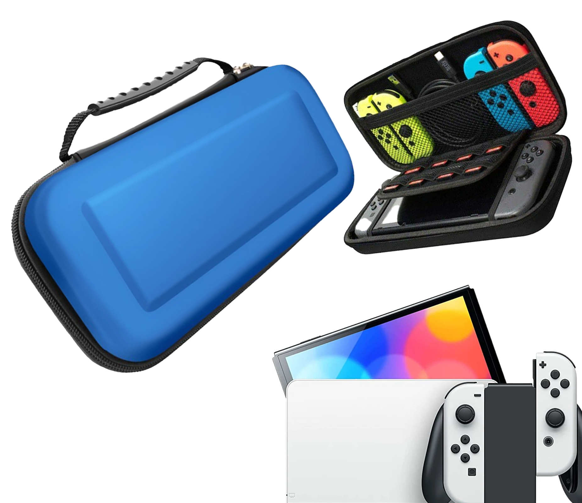 Gaming Beschermhoes | Hardcase Opberghoes | Performance Case | Accessoires geschikt voor Nintendo Switch | Blauw