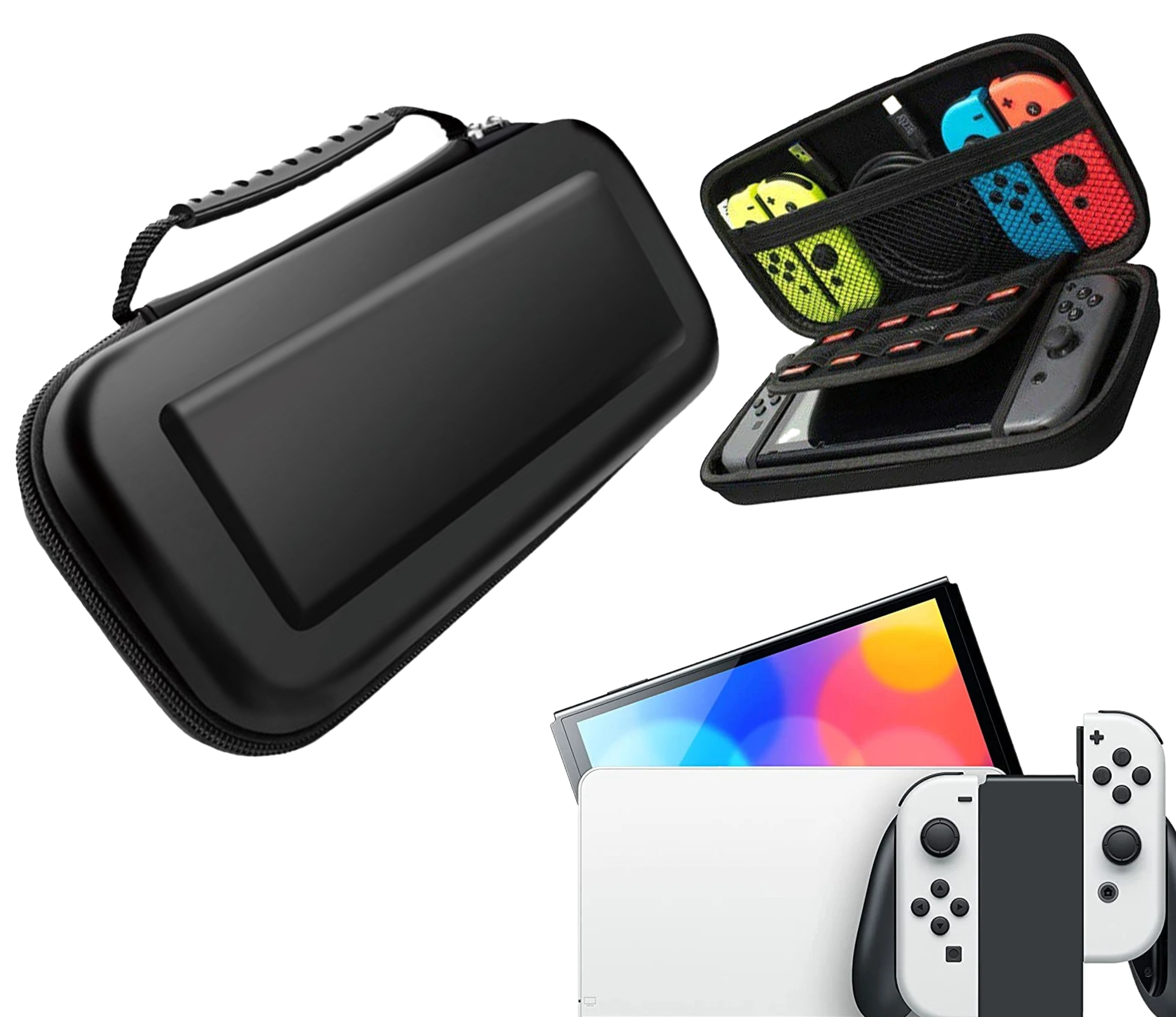 Gaming Beschermhoes | Hardcase Opberghoes | Performance Case | Accessoires geschikt voor Nintendo Switch | Zwart