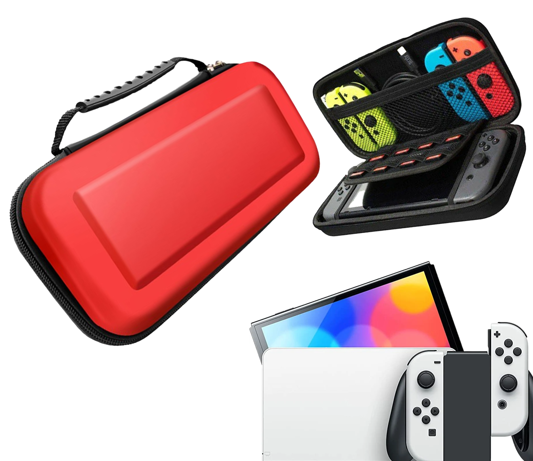 Protective cover | Hardcase Storage Cover | Case | Red | Accessories suitable for Nintendo Switch LITE