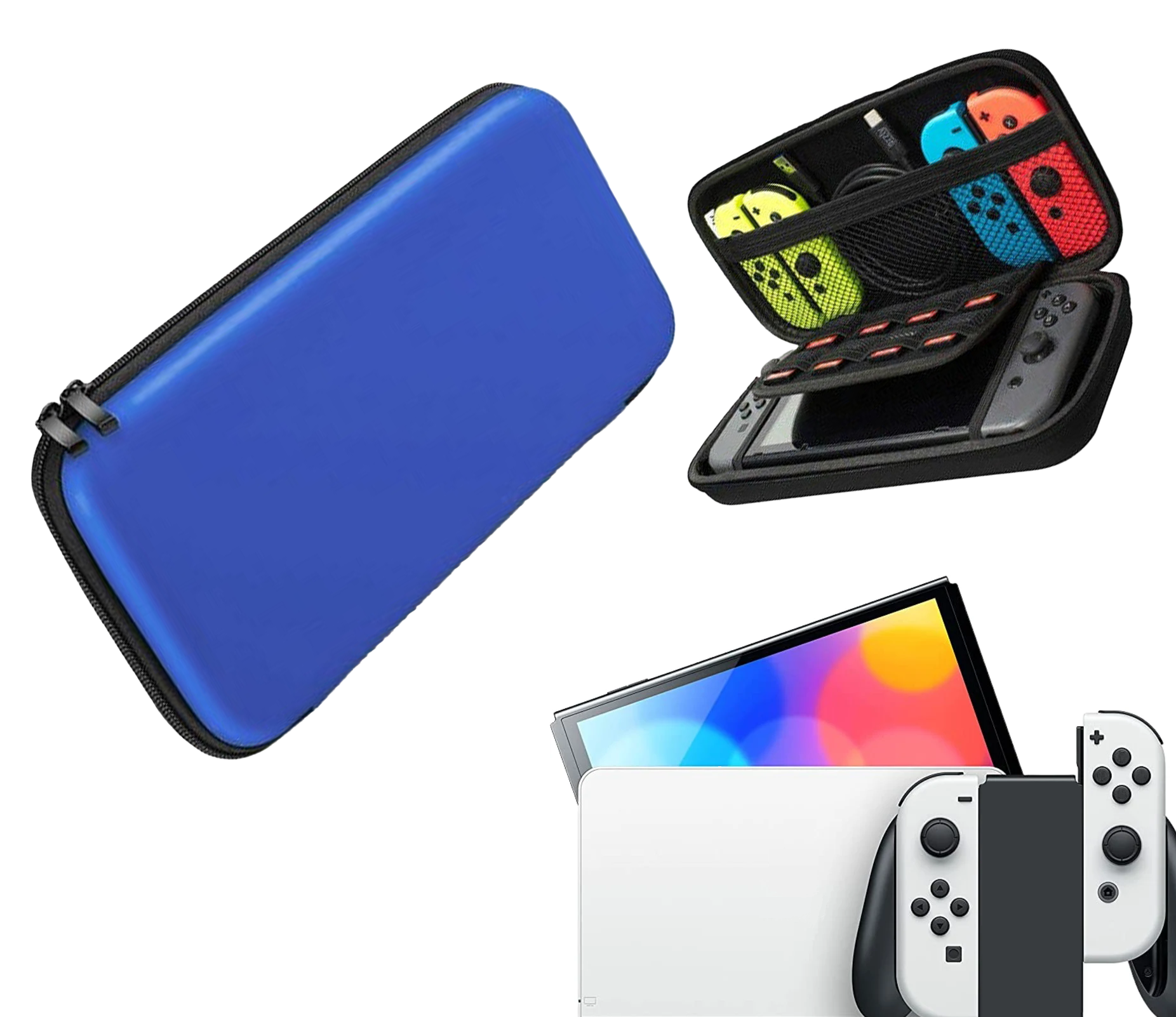 Protective cover | Hardcase Storage Cover | Case | Blue - Blue | Accessories suitable for Nintendo Switch