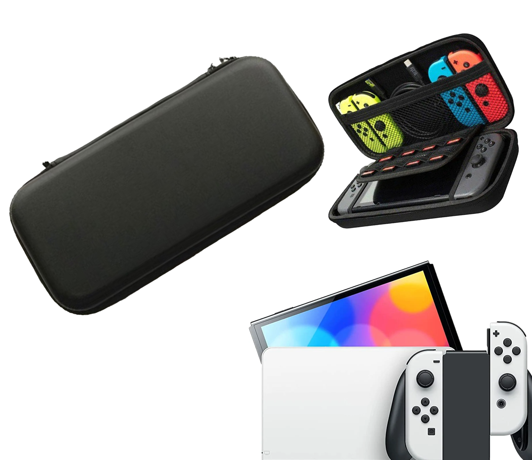 Gaming Beschermhoes | Hardcase Opberghoes | Performance Case | Accessoires geschikt voor Nintendo Switch | Zwart - Black