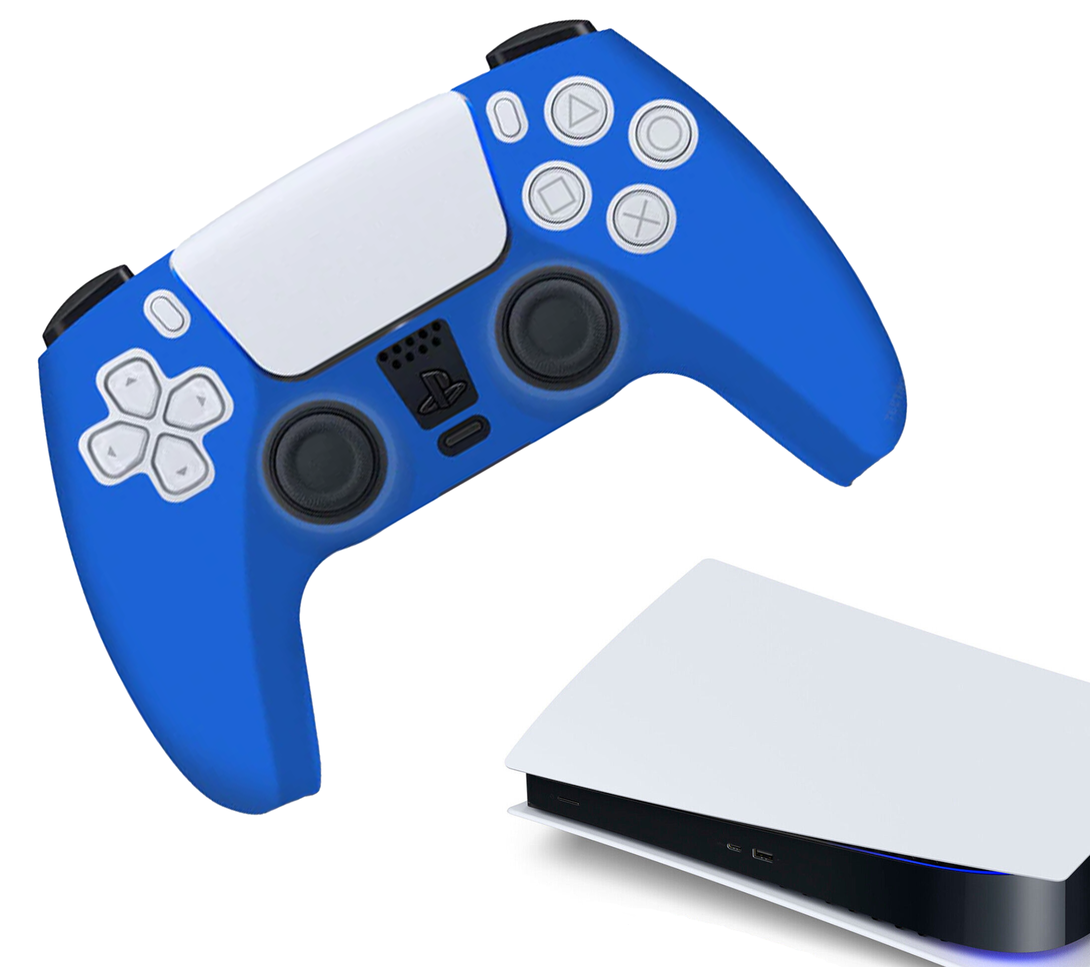 Gaming Controller Hoesjes | Performance Case | Softcover Grip Skins |  Accessoires geschikt voor Playstation (PS5) | Blauw