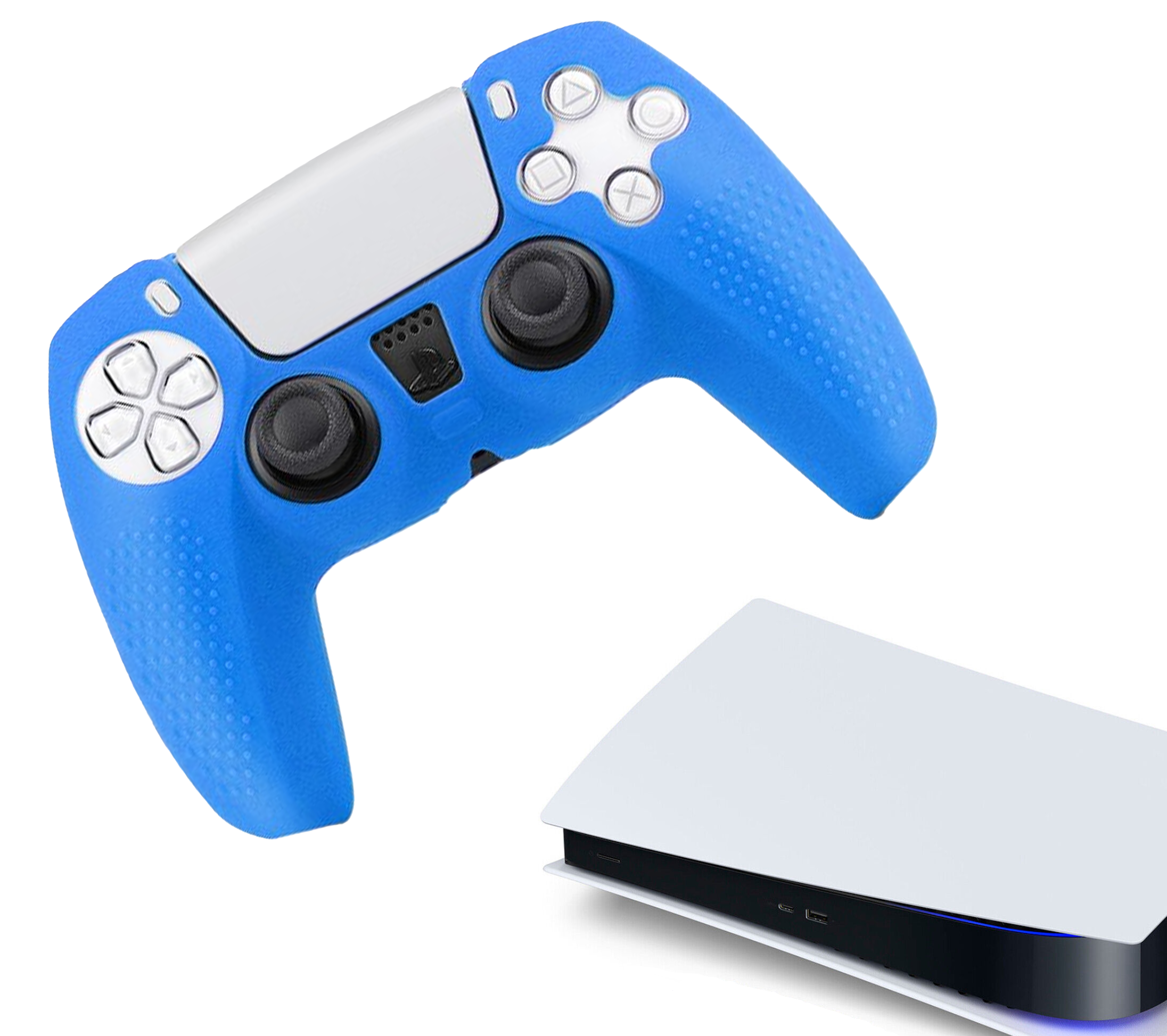 Gaming Controller Hoesjes | Performance Case | Softcover Grip Skins |  Accessoires geschikt voor Playstation (PS5) | Grip Blauw