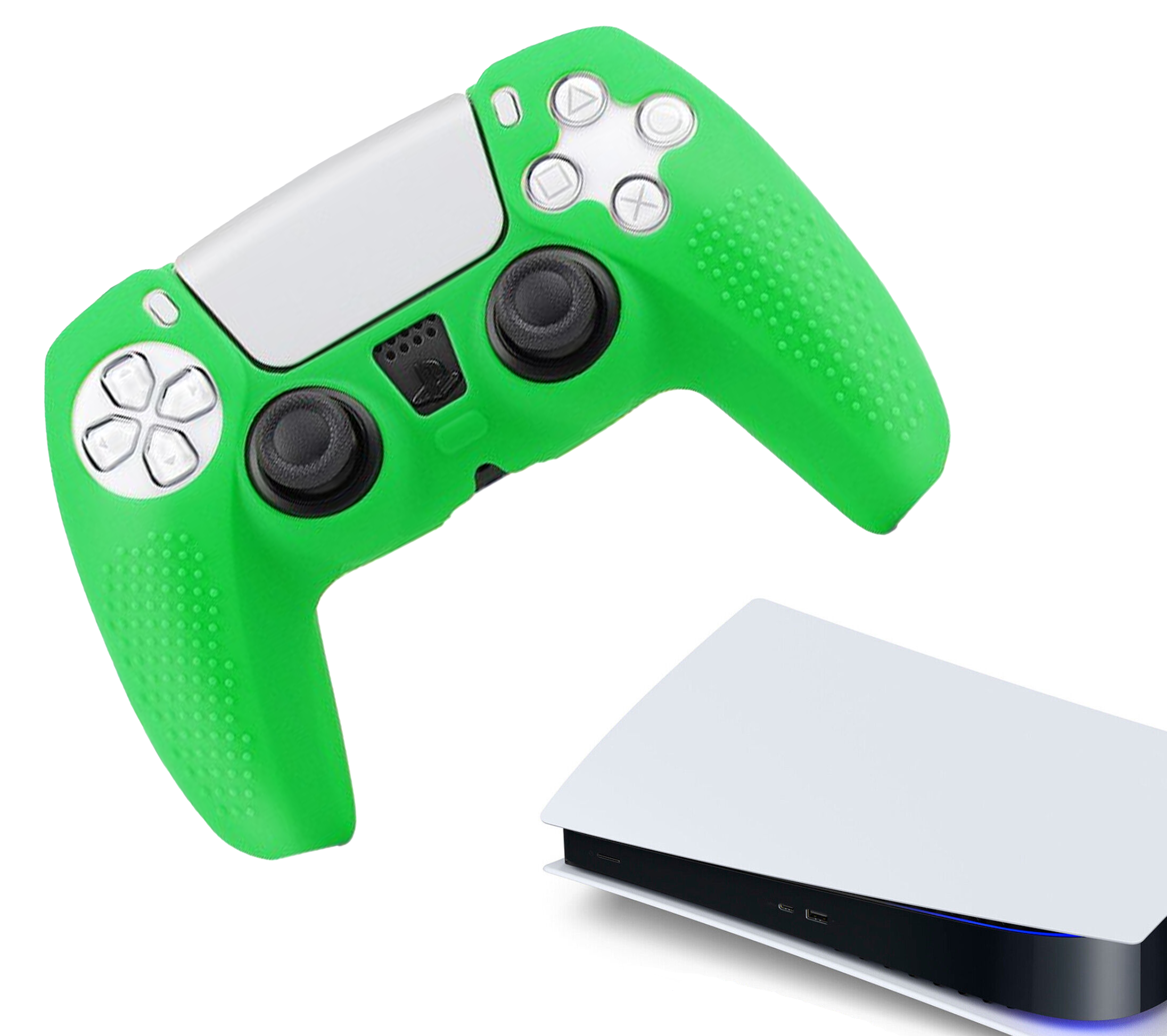 Gaming Controller Hoesjes | Performance Case | Softcover Grip Skins |  Accessoires geschikt voor Playstation (PS5) | Grip Groen