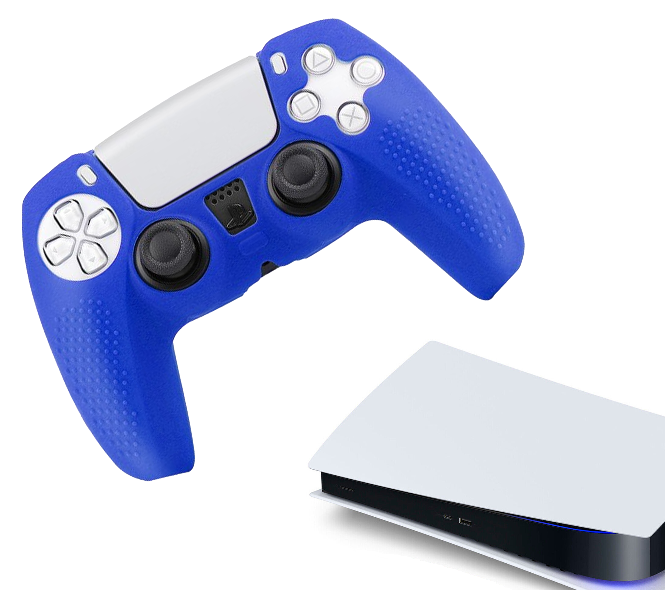 Gaming Controller Hoesjes | Performance Case | Softcover Grip Skins |  Accessoires geschikt voor Playstation (PS5) | Blauw - Grip