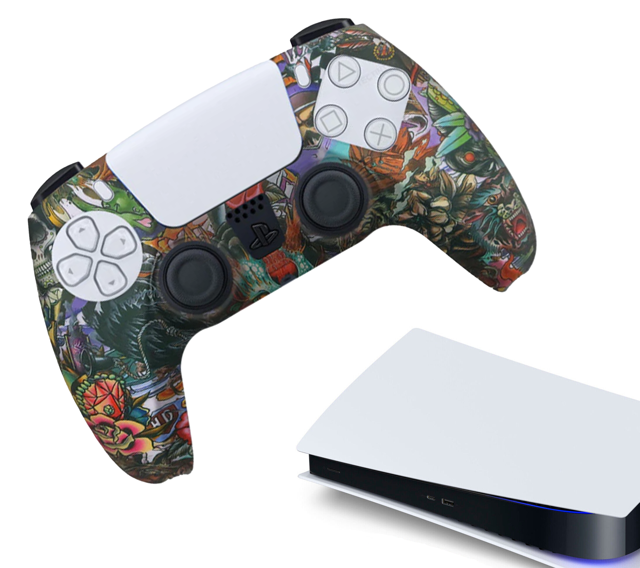 Gaming Controller Hoesjes | Performance Case | Softcover Grip Skins |  Accessoires geschikt voor Playstation (PS5) | Wild