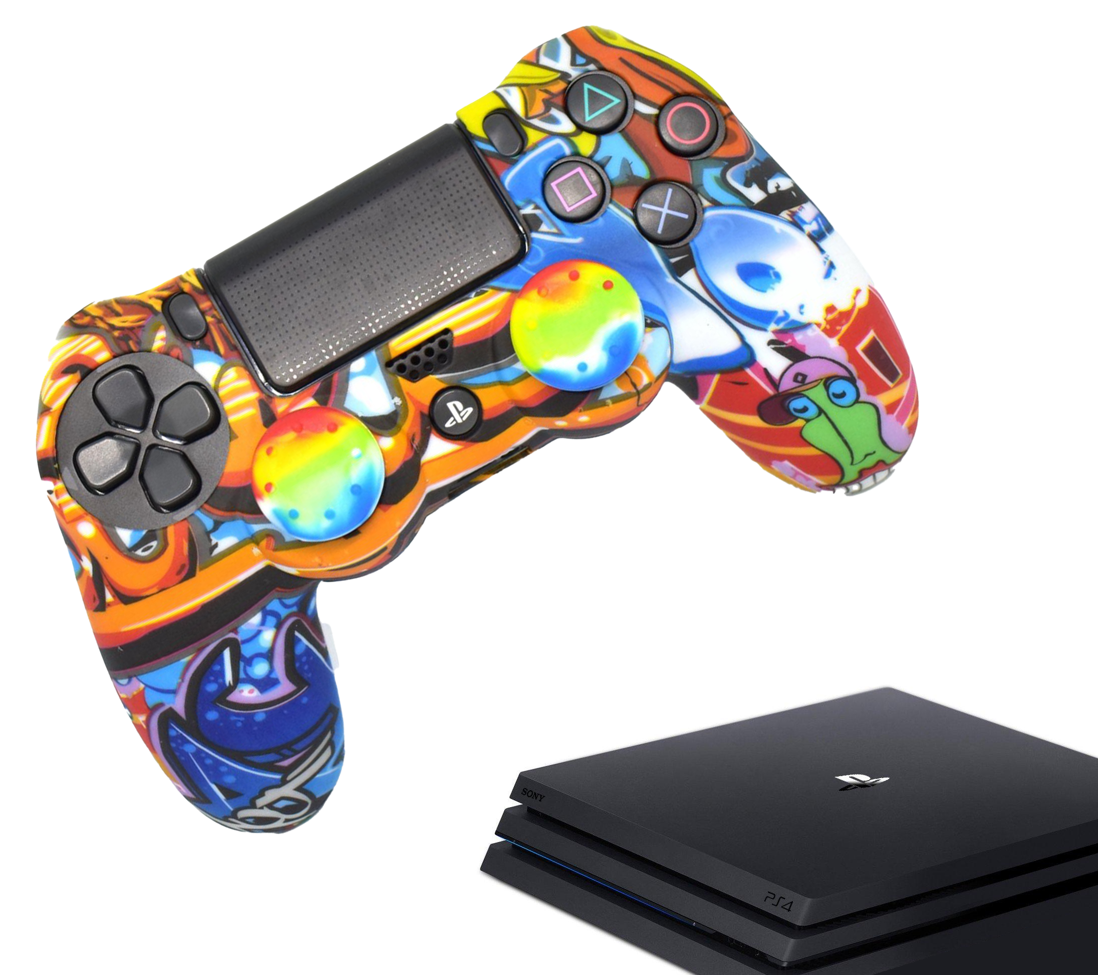 Silikon-Game-Controller-Hüllen | Performance Anti-Rutsch-Hautschutzhülle | Softcover-Griffhülle | Sport | Zubehör passend für Playstation 4 - PS4