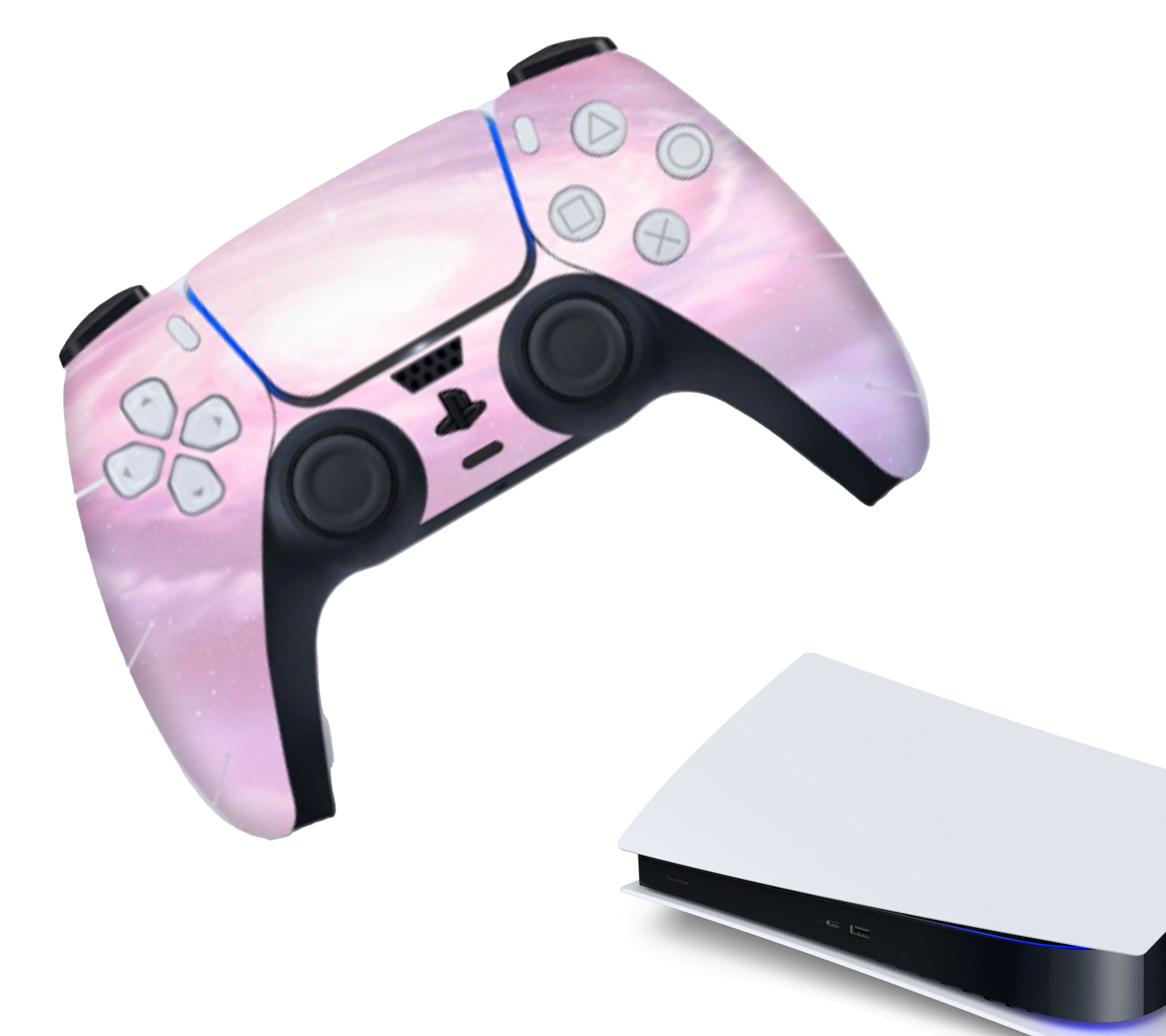 Gaming Controller Stickers | Bescherming Skin | Grip Case |  Accessoires geschikt voor Playstation (PS5) | Roze