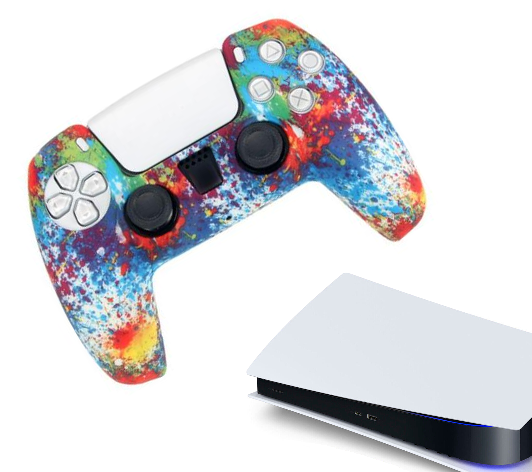 Gaming Controller Hoesjes | Performance Case | Softcover Grip Skins |  Accessoires geschikt voor Playstation (PS5) | Color Paint