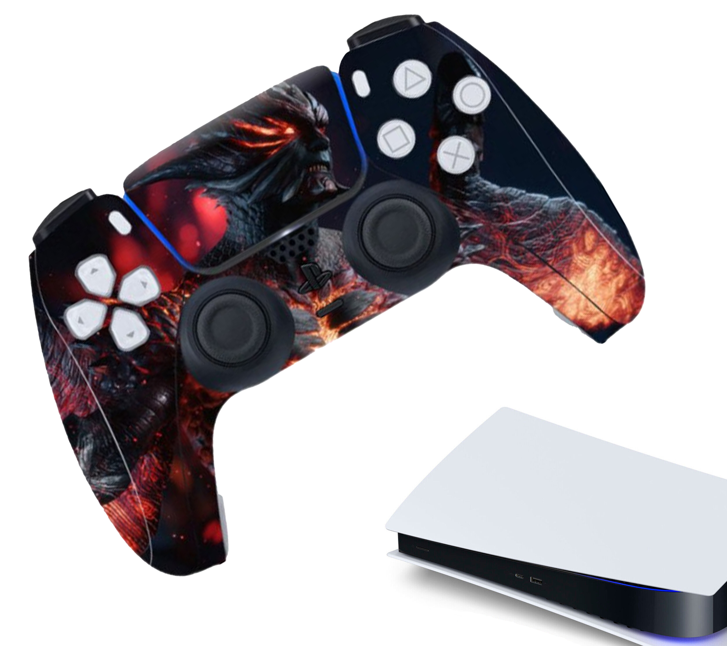 Aufkleber für Gaming-Controller | Schutzhaut | Griffetui | Monster | Zubehör passend für Playstation 5 - PS5