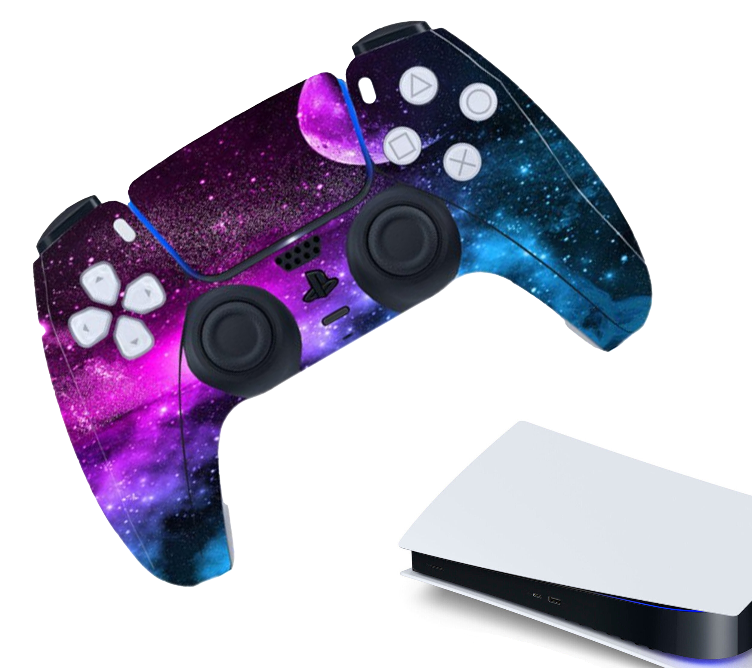 Aufkleber für Gaming-Controller | Schutzhaut | Griffetui | Universum | Zubehör passend für Playstation 5 - PS5