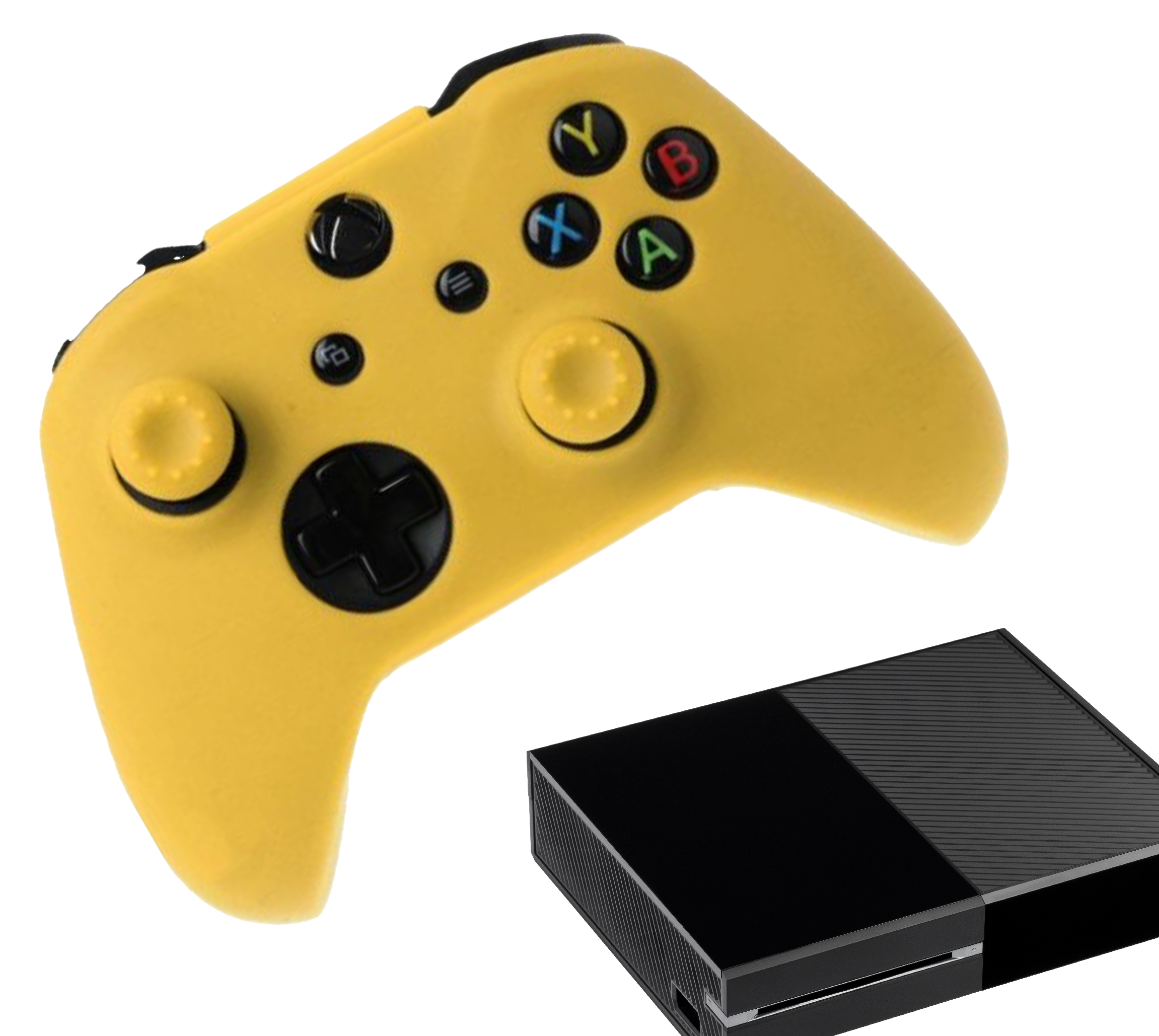 Silicone Game Controller(s) Cases | Performance Anti-slip Skin Protective Cover | Softcover Grip Case | Yellow | Accessories suitable for Xbox One