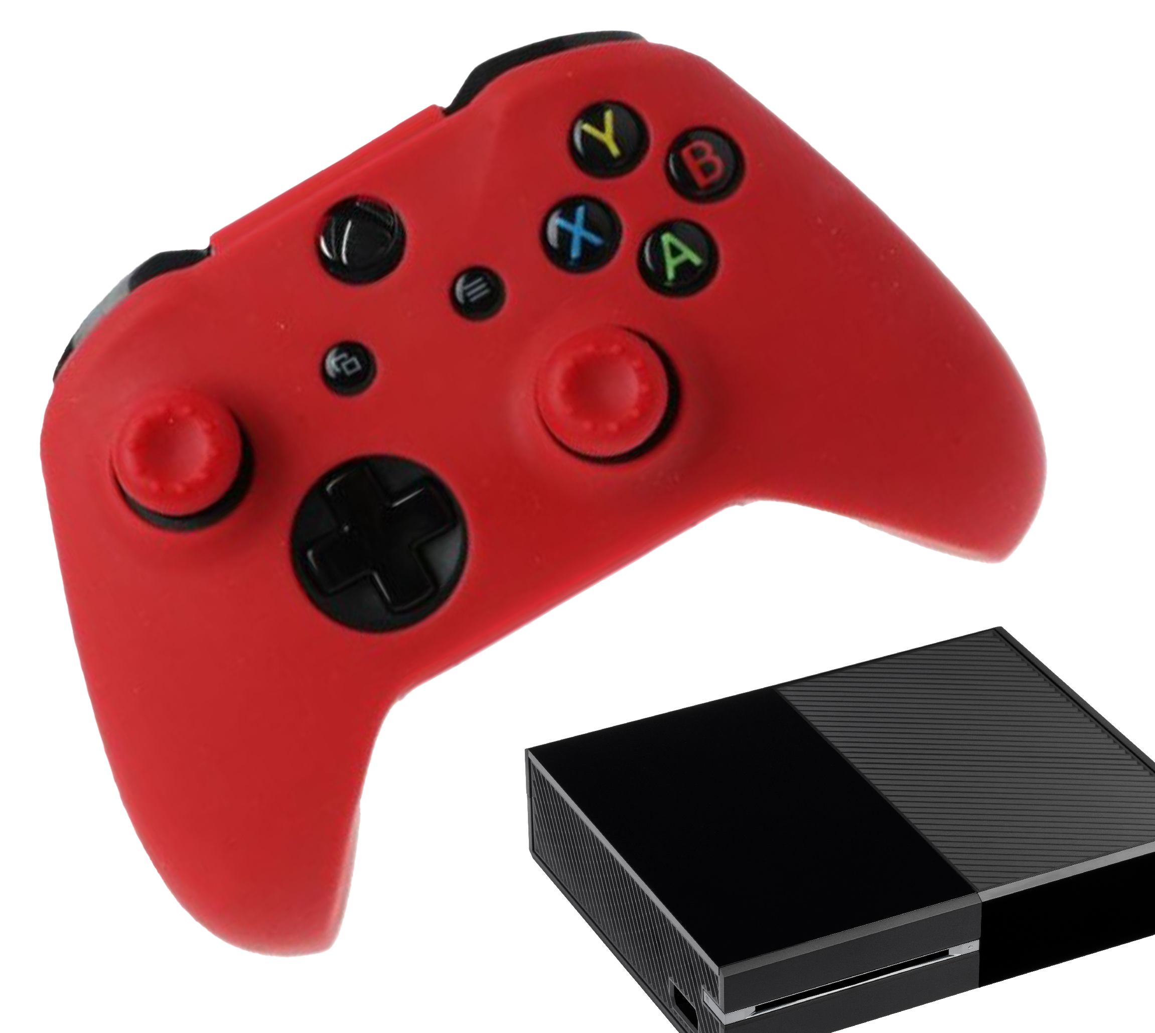 Silikon-Game-Controller-Hüllen | Performance Anti-Rutsch-Hautschutzhülle | Softcover-Griffhülle | Rot | Zubehör passend für Xbox One