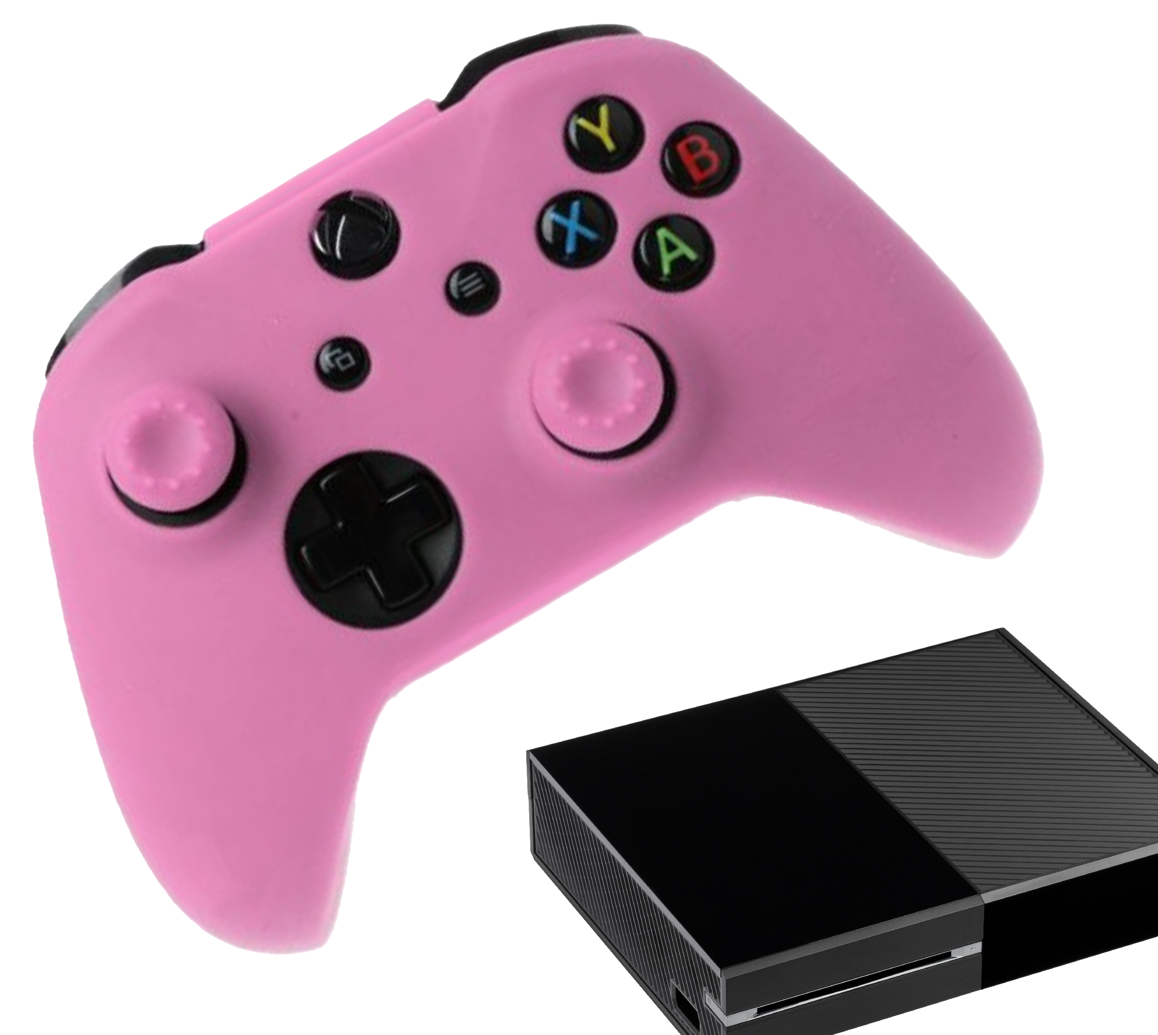 Silicone Game Controller(s) Cases | Performance Anti-slip Skin Protective Cover | Softcover Grip Case | Pink | Accessories suitable for Xbox One