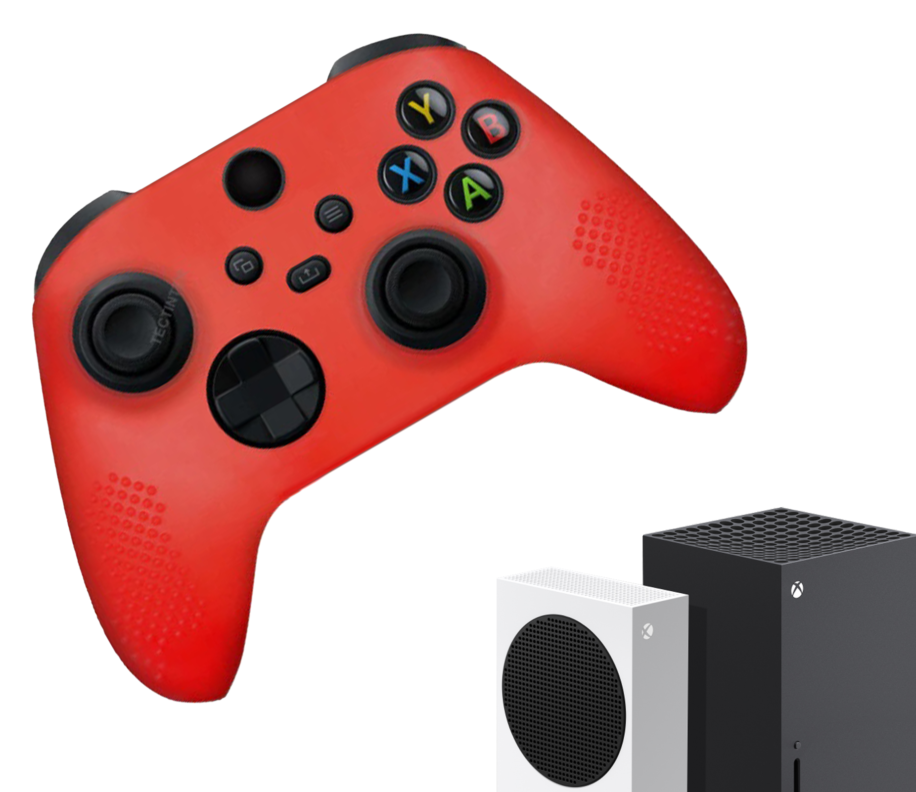 Silicone Game Controller(s) Cases | Performance Anti-slip Skin Protective Cover | Softcover Grip Case | Red | Accessories suitable for Xbox Series X &amp; S