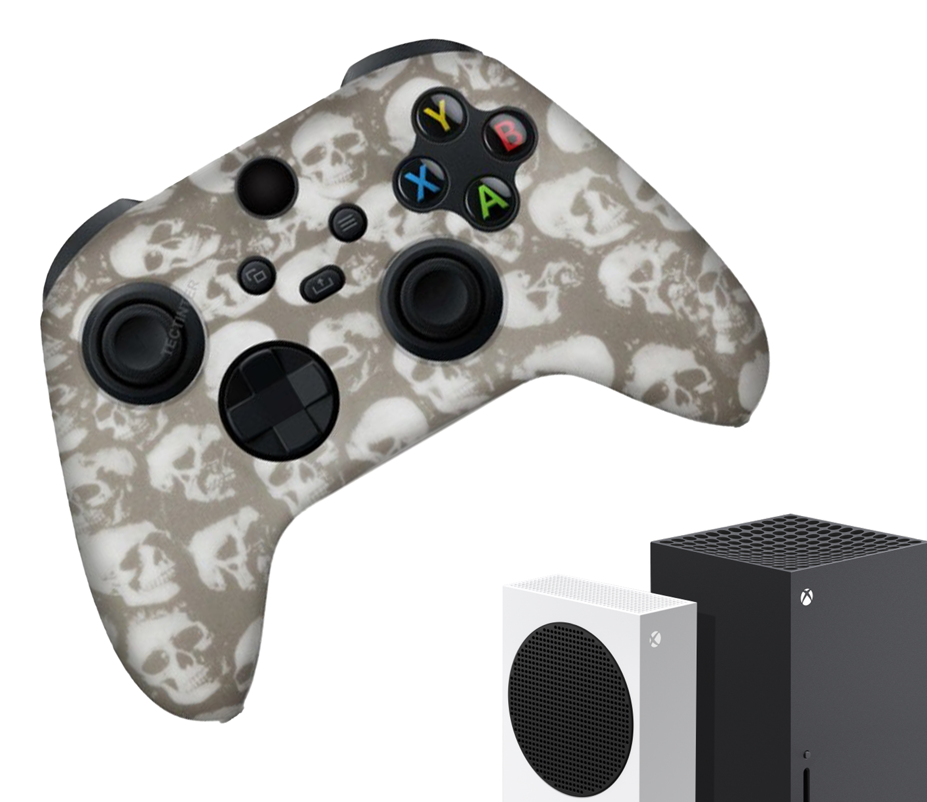 Silikon-Game-Controller-Hüllen | Performance Anti-Rutsch-Hautschutzhülle | Softcover-Griffhülle | Skelett | Zubehör passend für Xbox Series X &amp; S