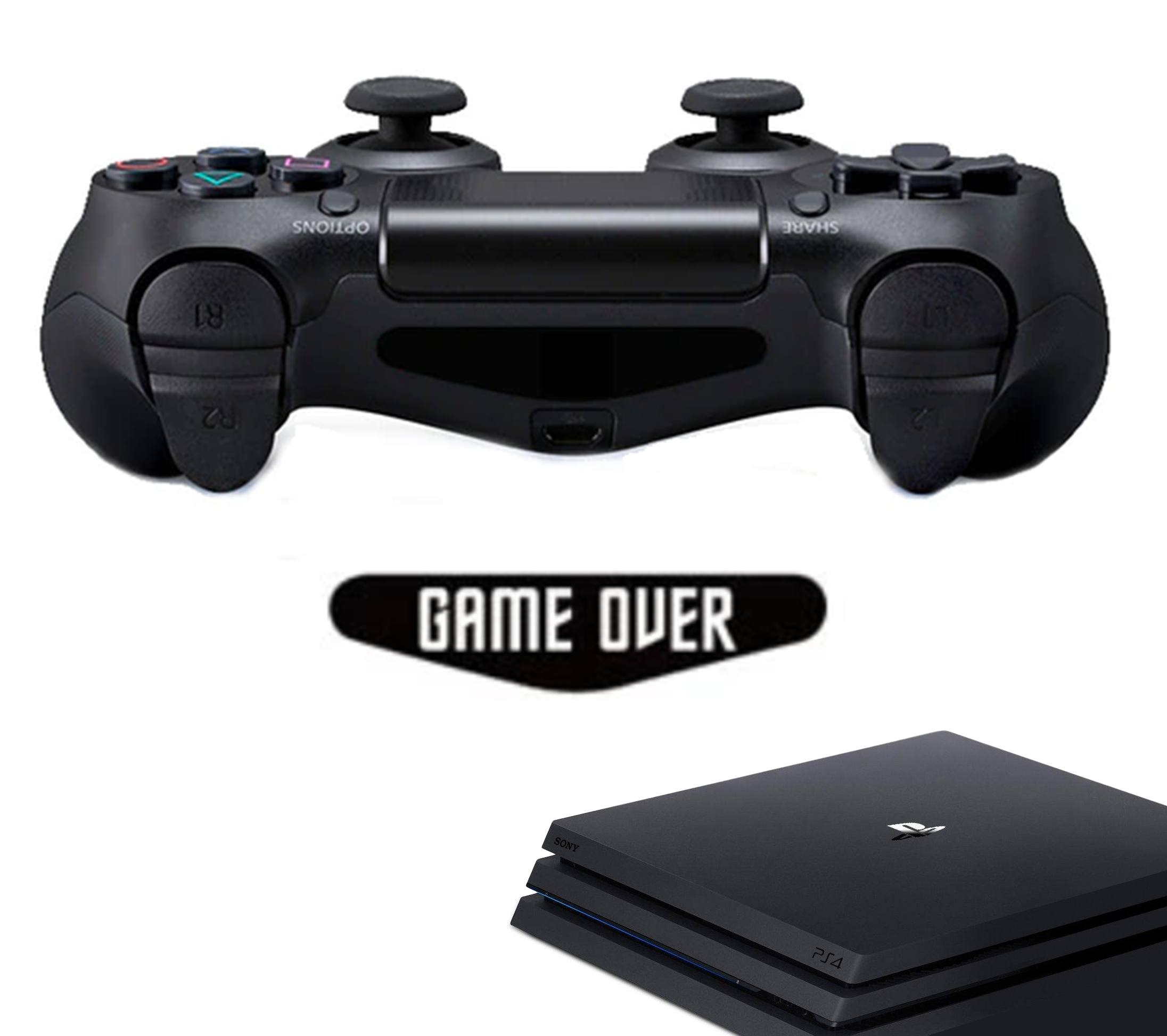 Gaming Controller Stickers | Accessoires geschikt voor Playstation (PS4) | Game Over