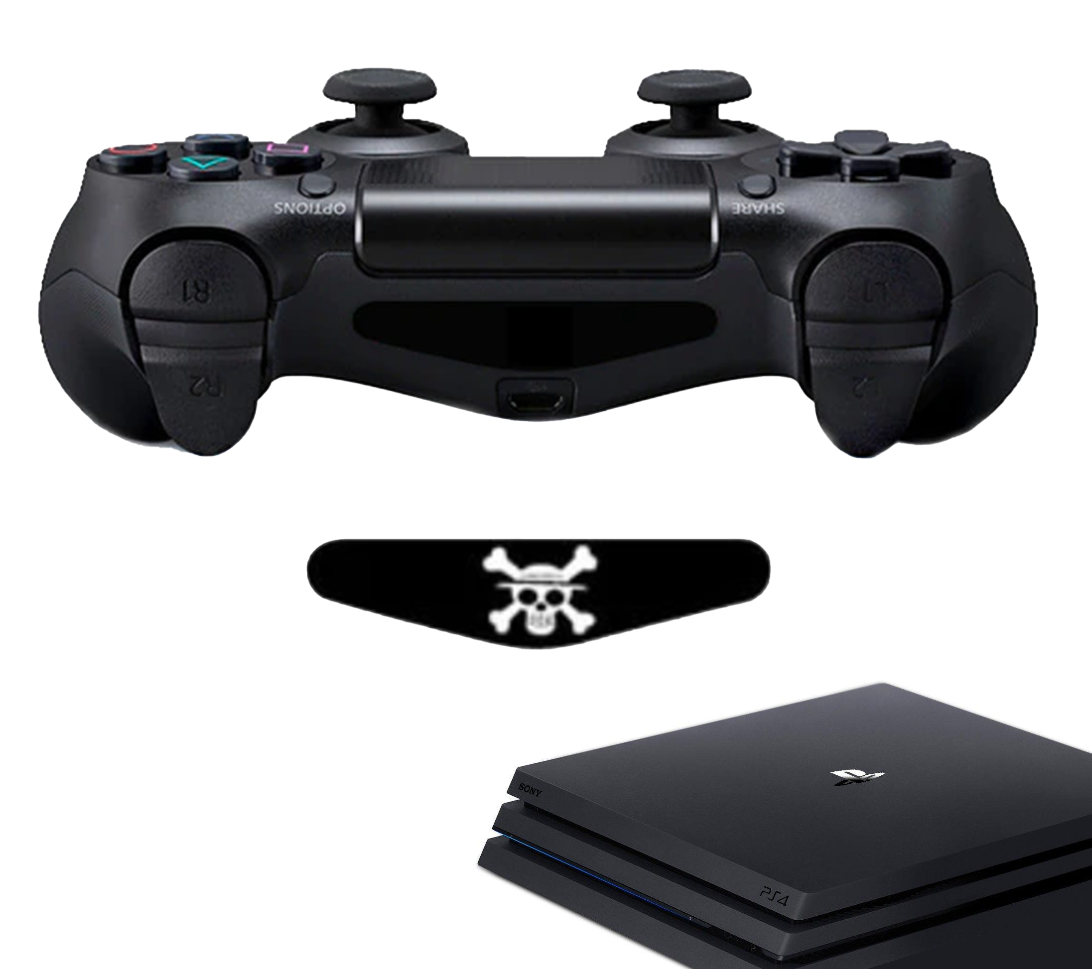 Aufkleber für Gaming-Controller | Skelett | Zubehör passend für Playstation 4 - PS4