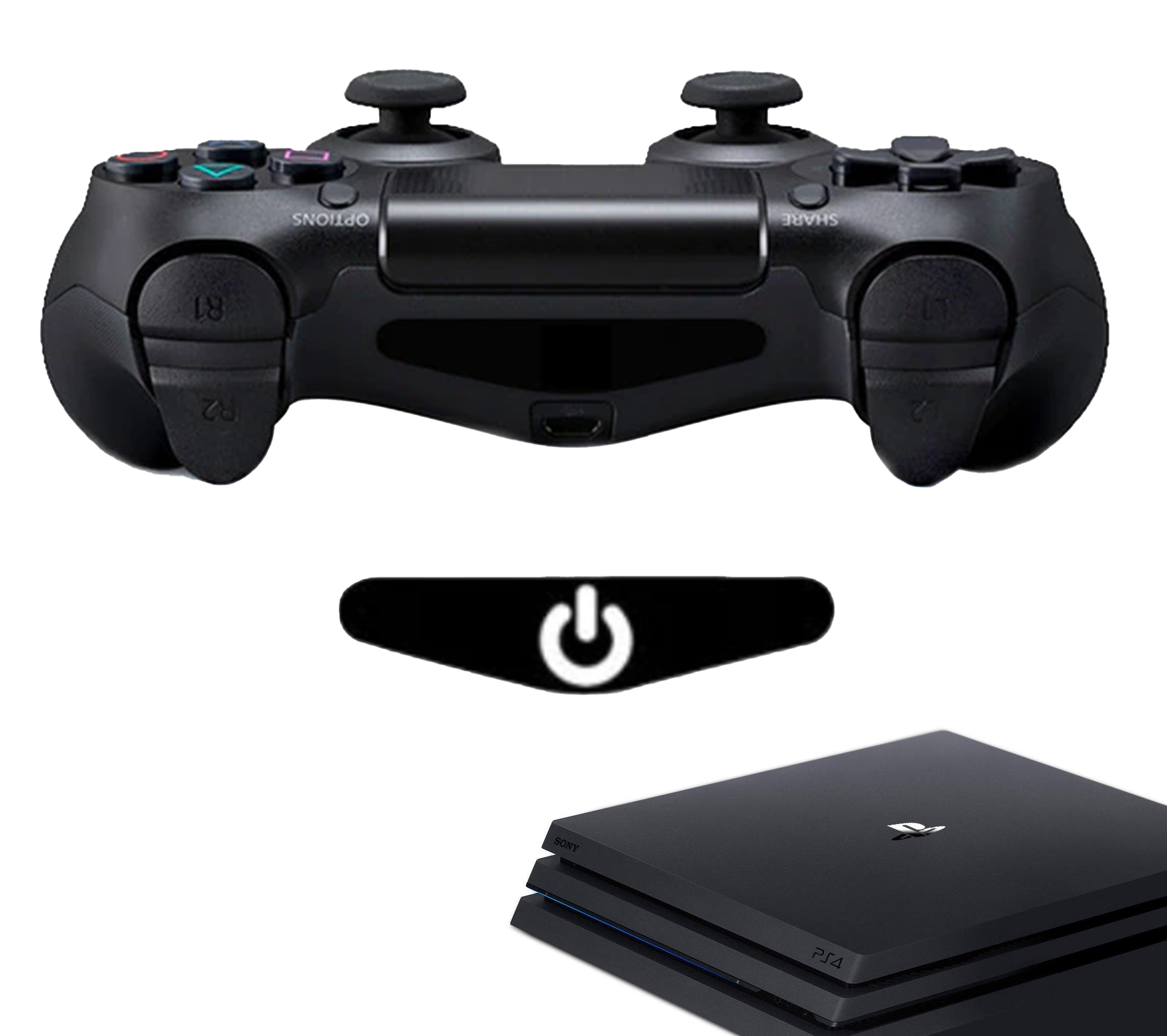 Gaming Controller Stickers | Accessoires geschikt voor Playstation (PS4) | Uit/Aan Knop