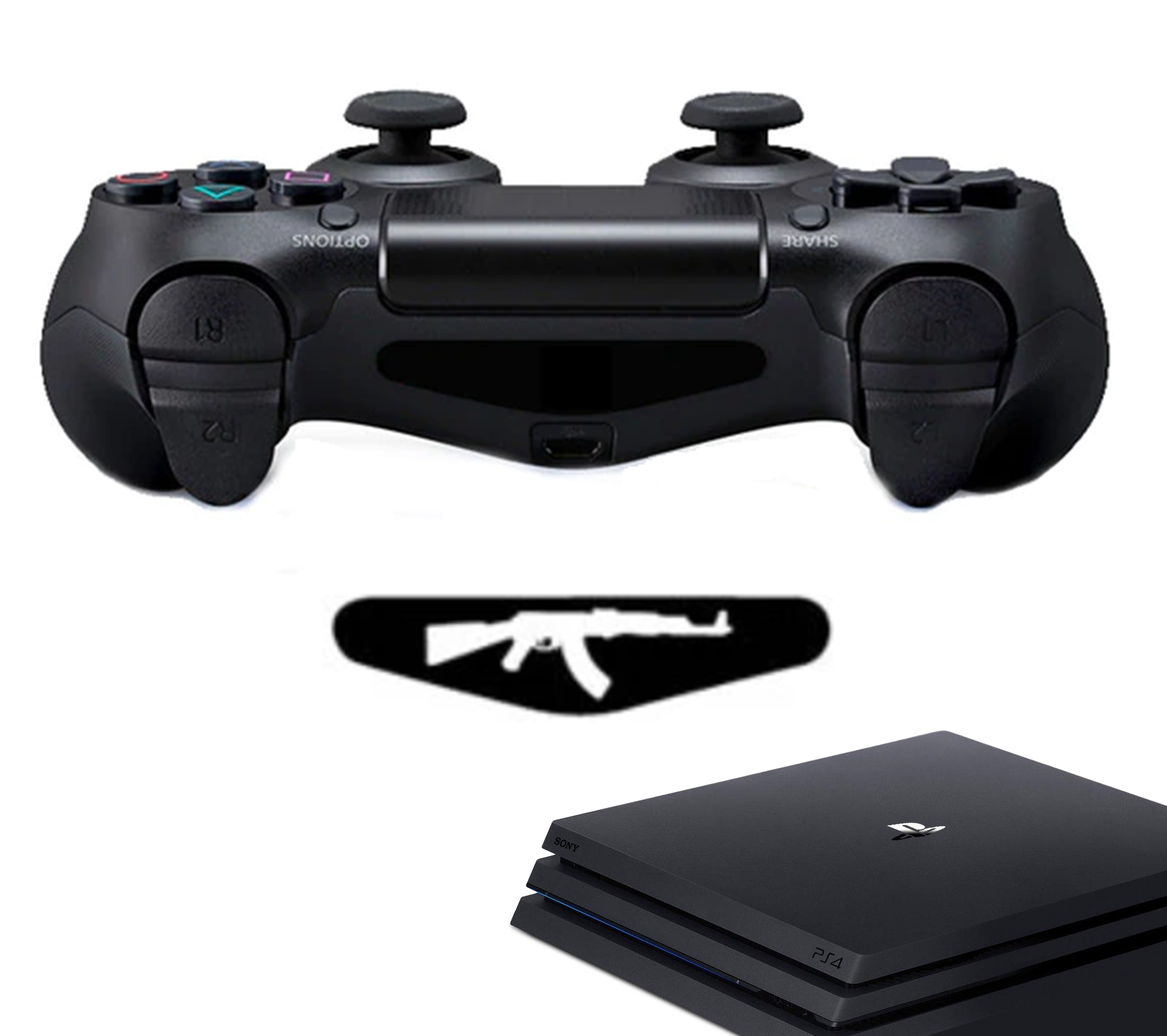 Aufkleber für Gaming-Controller | Waffe | Zubehör passend für Playstation 4 - PS4