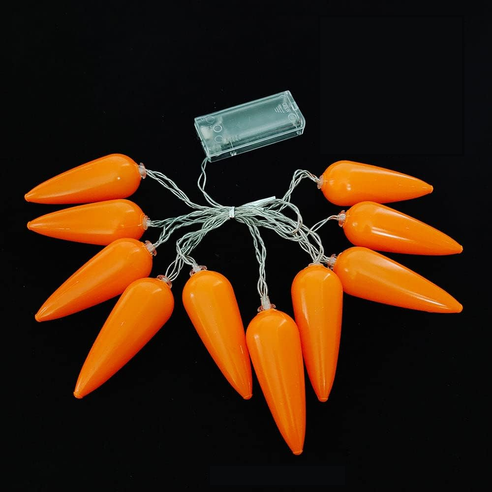 Easter | Easter | Easter Bunny | Lighting | Easter illumination | Light rope with 10 lights | Carrot | Carrots