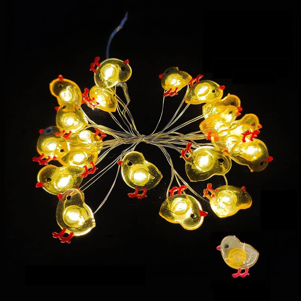 Easter | Easter | Easter Bunny | Lighting | Easter illumination | Light rope with 20 lights | Chicken | Chicks