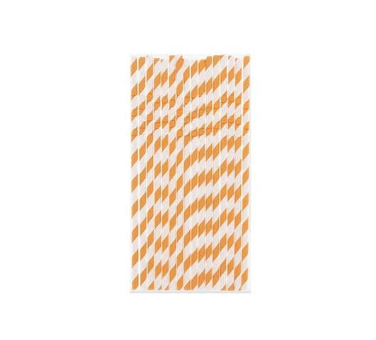 Papieren Rietjes | Paper Straws | Cocktails | Drankjes | Milieuvriendelijk & Duurzaam | 40 stuks | Oranje