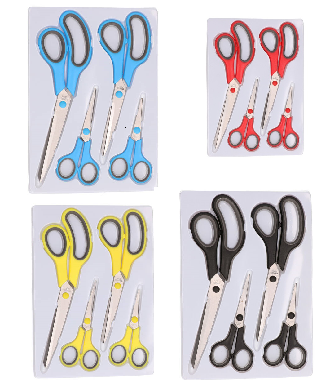 Scissors set | Random color | 4-piece | Stainless Universal Scissors | Scissors | Cut | Crafts | Kitchen scissors