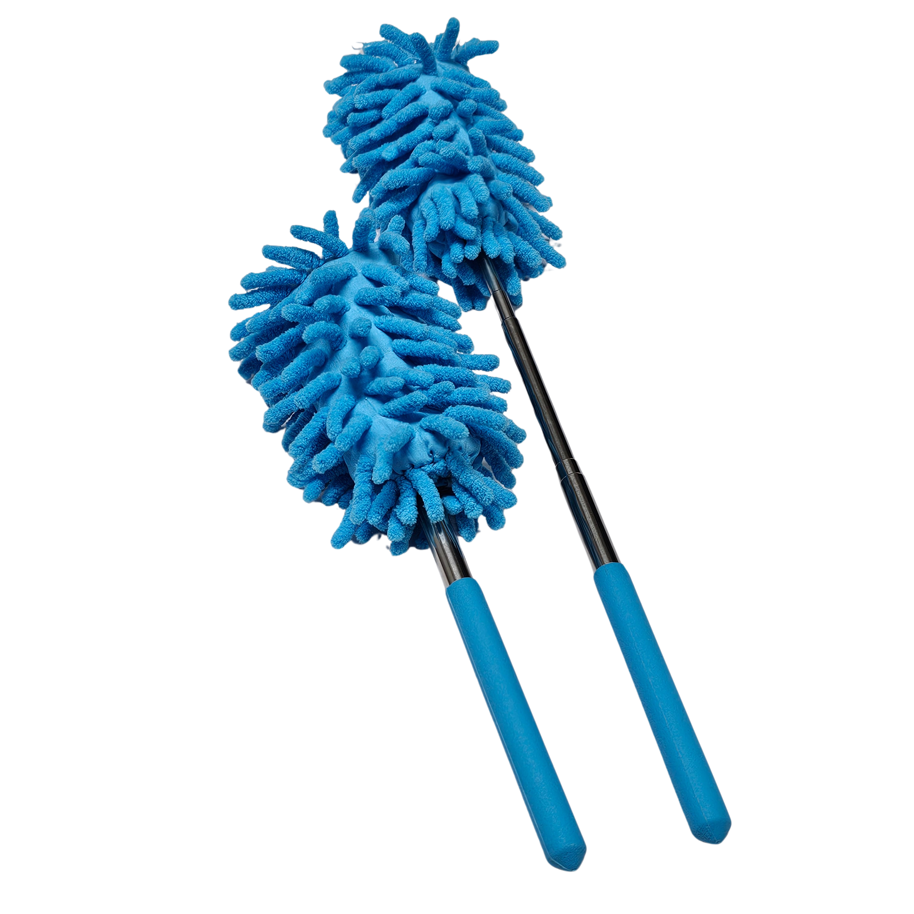 Schoonmaak spons met stok | Uitschuifbaar | Autospons | Washandschoen | Schoonmaakspons Handschoen | Stoffen | Cleaning | Blauw