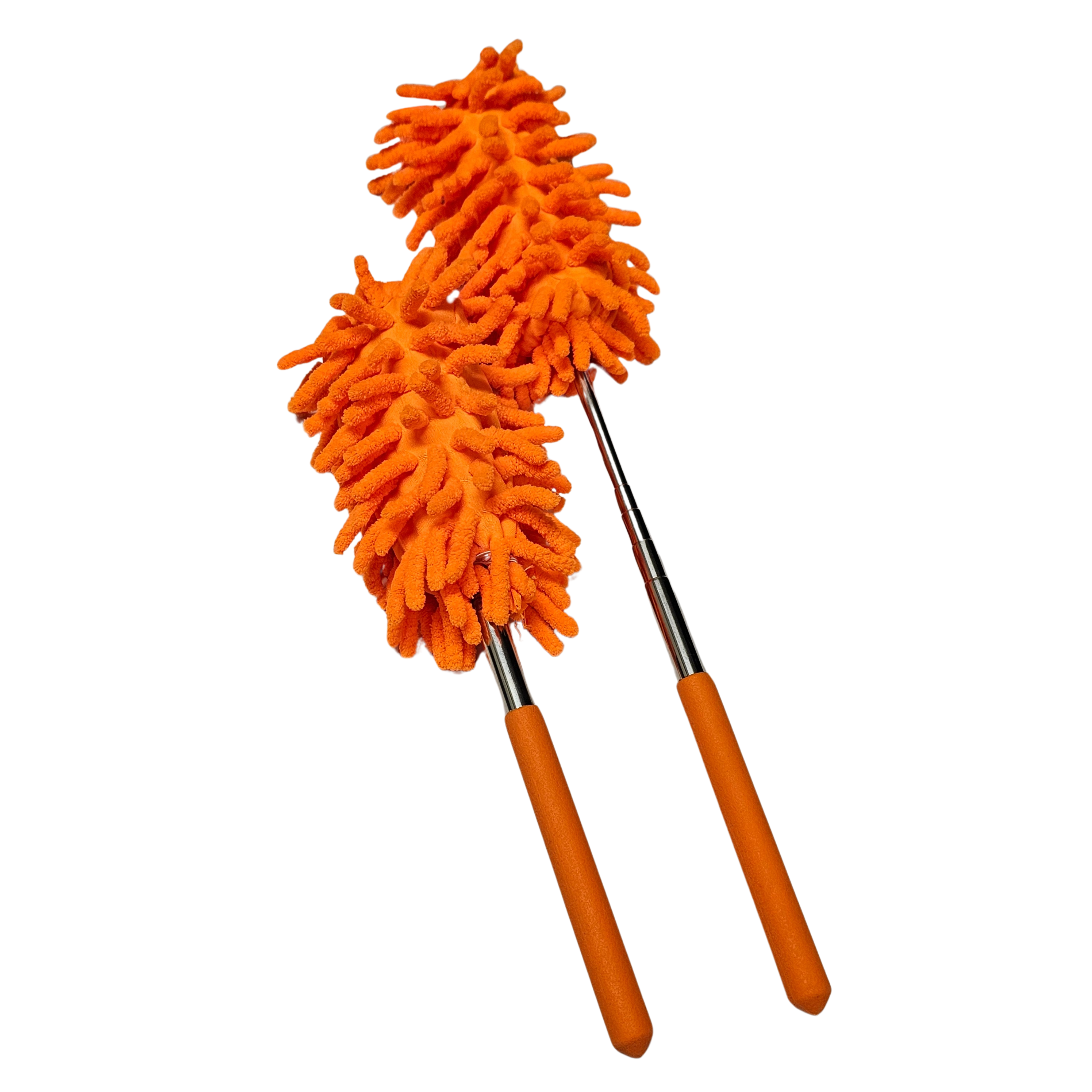 Schoonmaak spons met stok | Autospons | Washandschoen | Schoonmaakspons Handschoen | Stoffen | Cleaning | Oranje