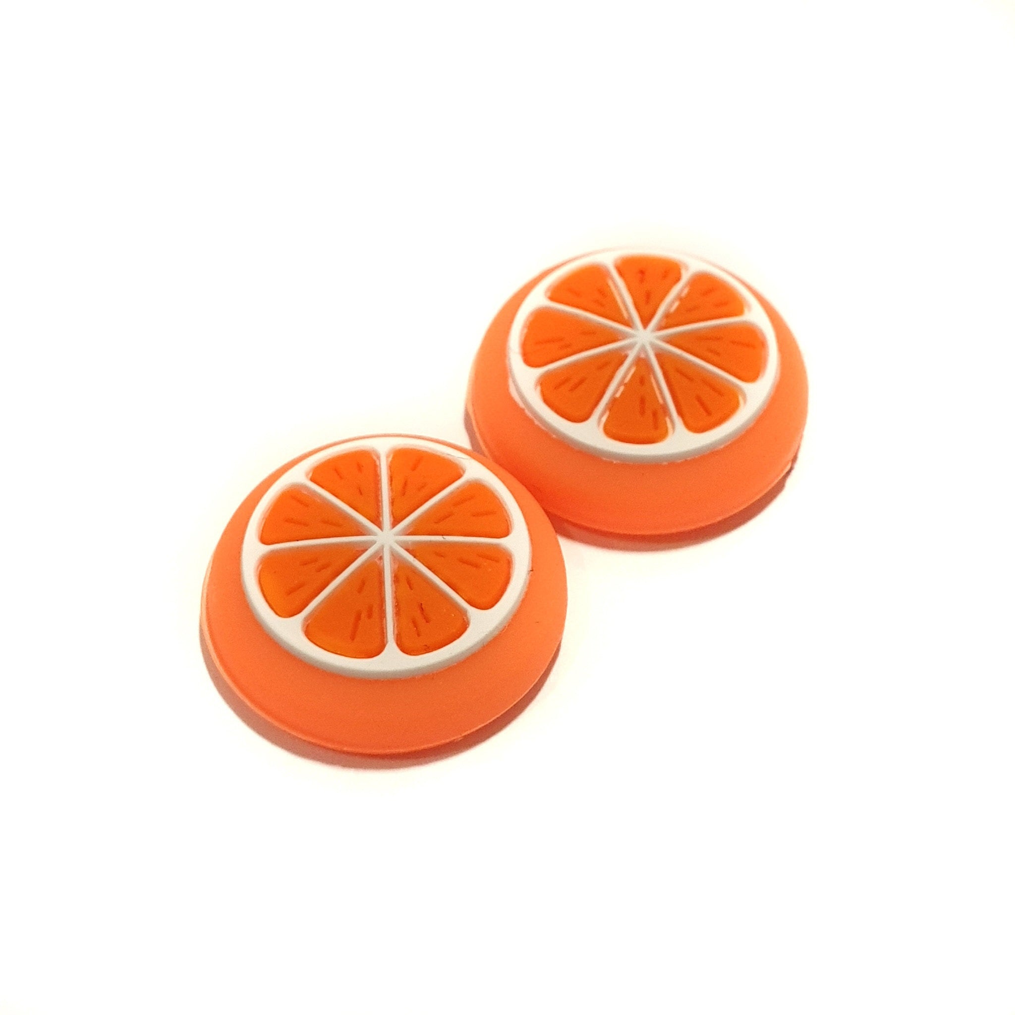 Gaming Thumb Grips | Performance Anti-slip Thumbsticks | Joystick Cap Thumb Grips | Fruit - Orange | Accessories suitable for Nintendo Switch Joy-Con Controllers