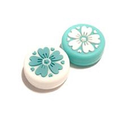 Gaming Thumb Grips | Performance Anti-slip Thumbsticks | Joystick Cap Thumb Grips | Flowers - Blue/White | Accessories suitable for Nintendo Switch Joy-Con Controllers