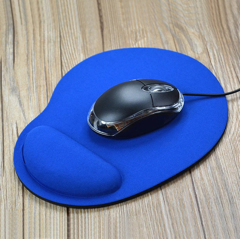 Antislip Muismat | Polssteun | Mousepad | Rond Blauw