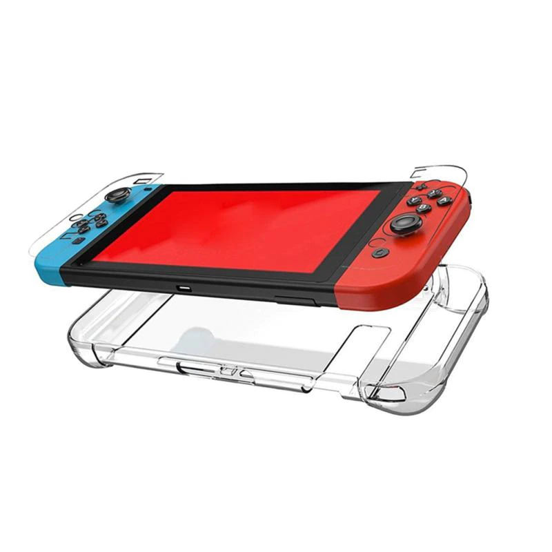 Hardcase Spielekonsolen-Schutzhülle | Performance Anti-Rutsch-Haut | Softcover-Griffhülle | Transparent | Zubehör passend für Nintendo Switch