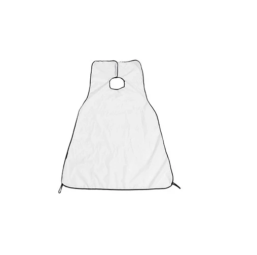 Shave Apron | Shave | Beard cape with suction cups | Shaving beard | Hair catcher | White